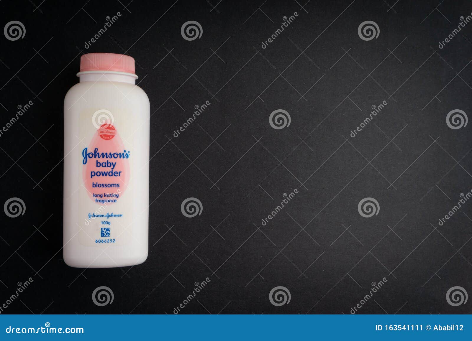 Bottle Of Johnson Johnson Baby Powder On Black Background Editorial Photo Image Of Brand Malaysia 163541111