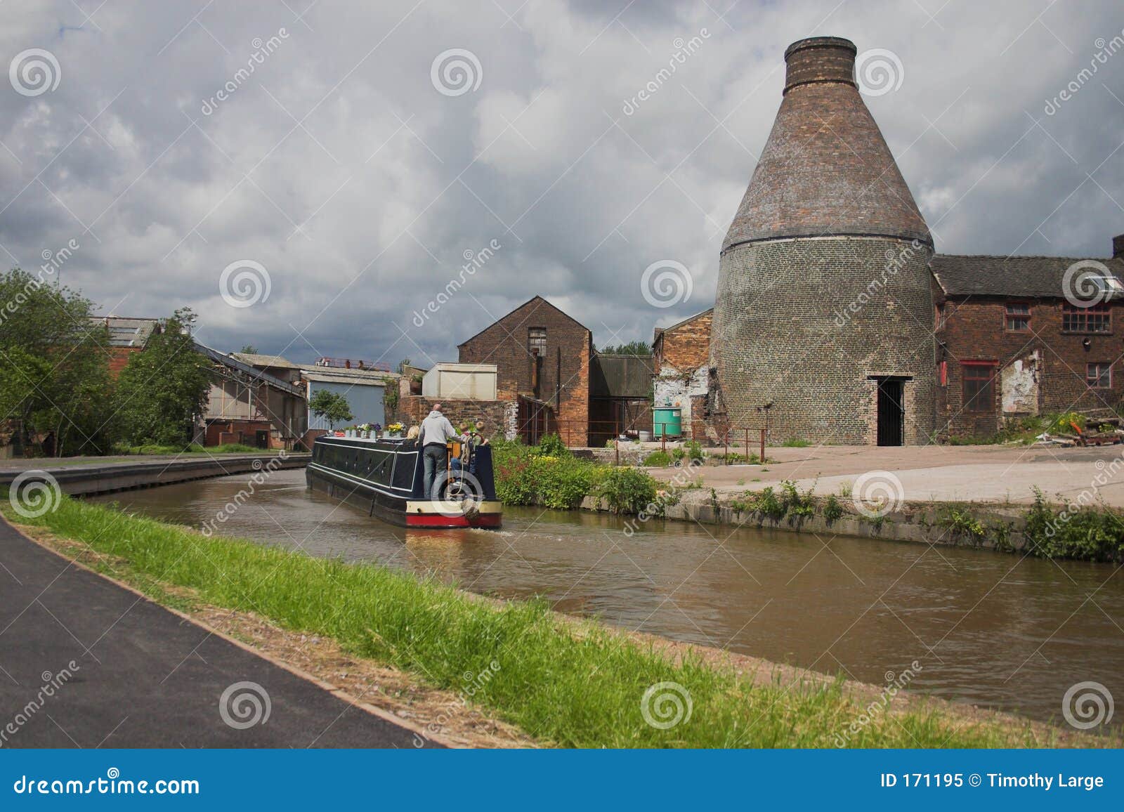 Bottle Kiln And Canal - Industrial England Royalty Free 