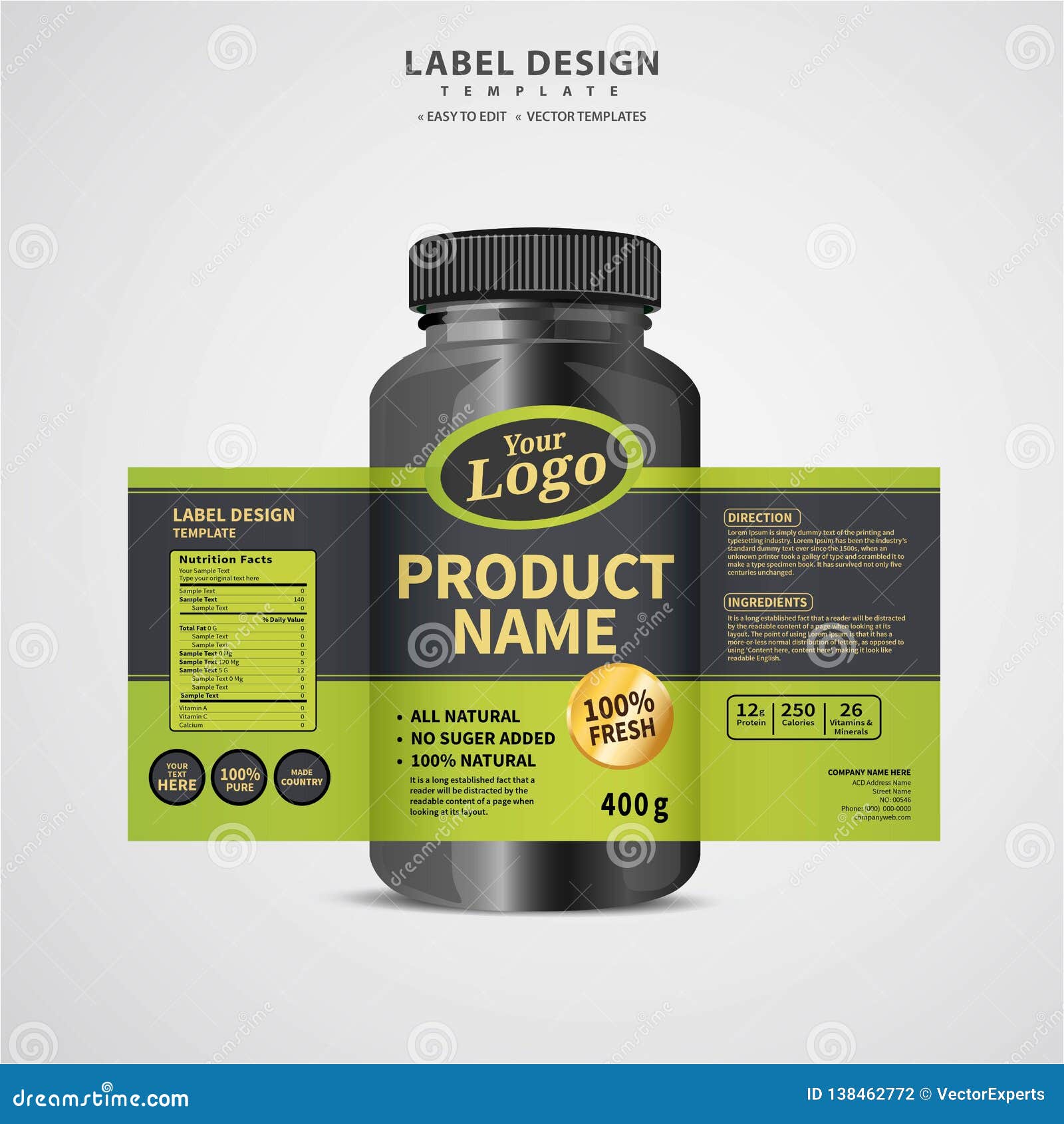 Bottle Label, Package Template Design, Label Design, Mock Up For Pill Bottle Label Template