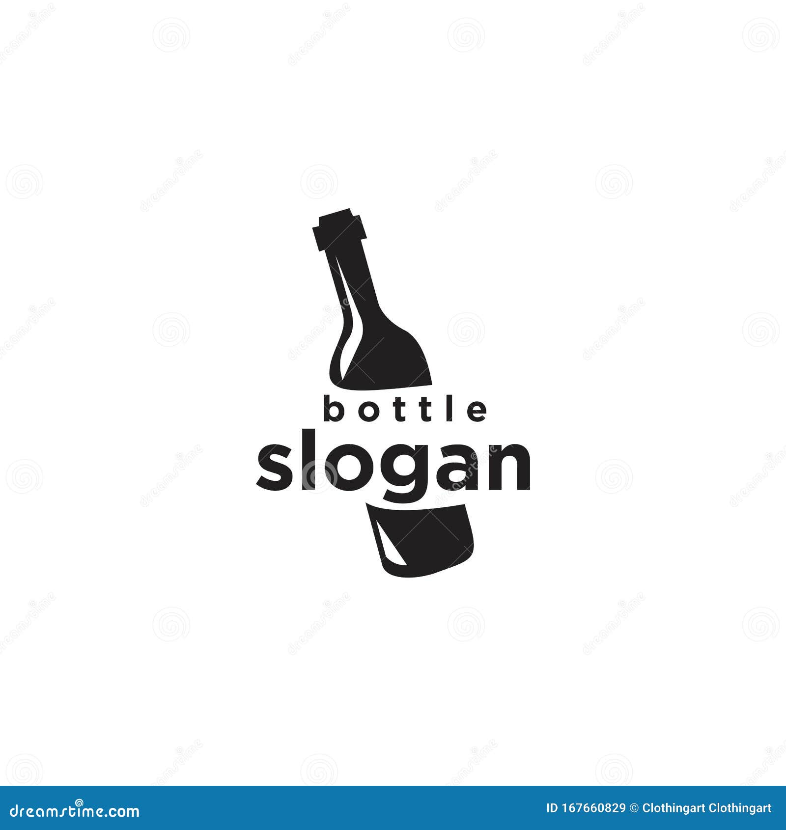 Bottle Logo Vector Graphic Abstract Stock Vector Illustration of