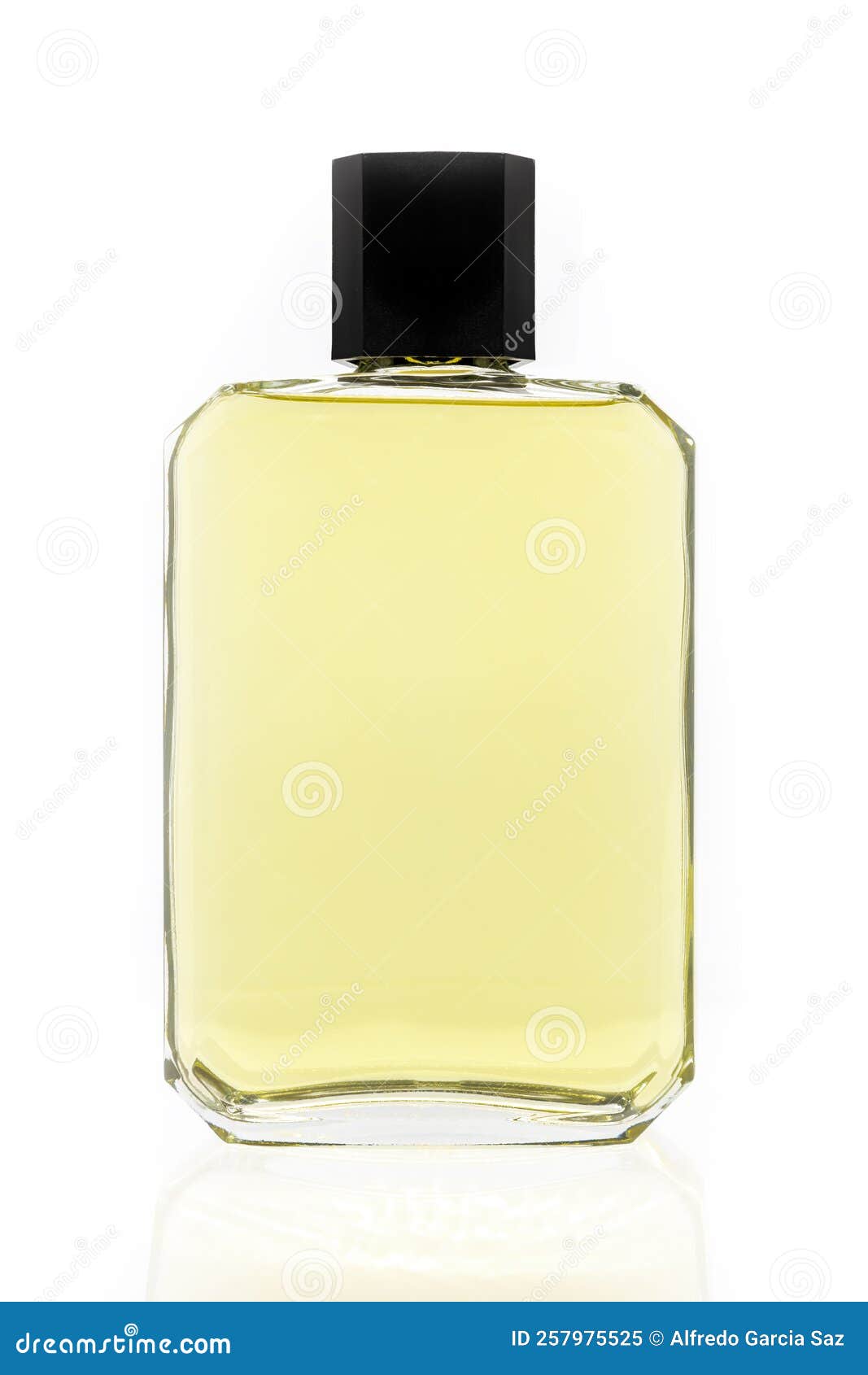 Bottle of Masculine Cologne Perfume with Cap for Mockup Stock Image