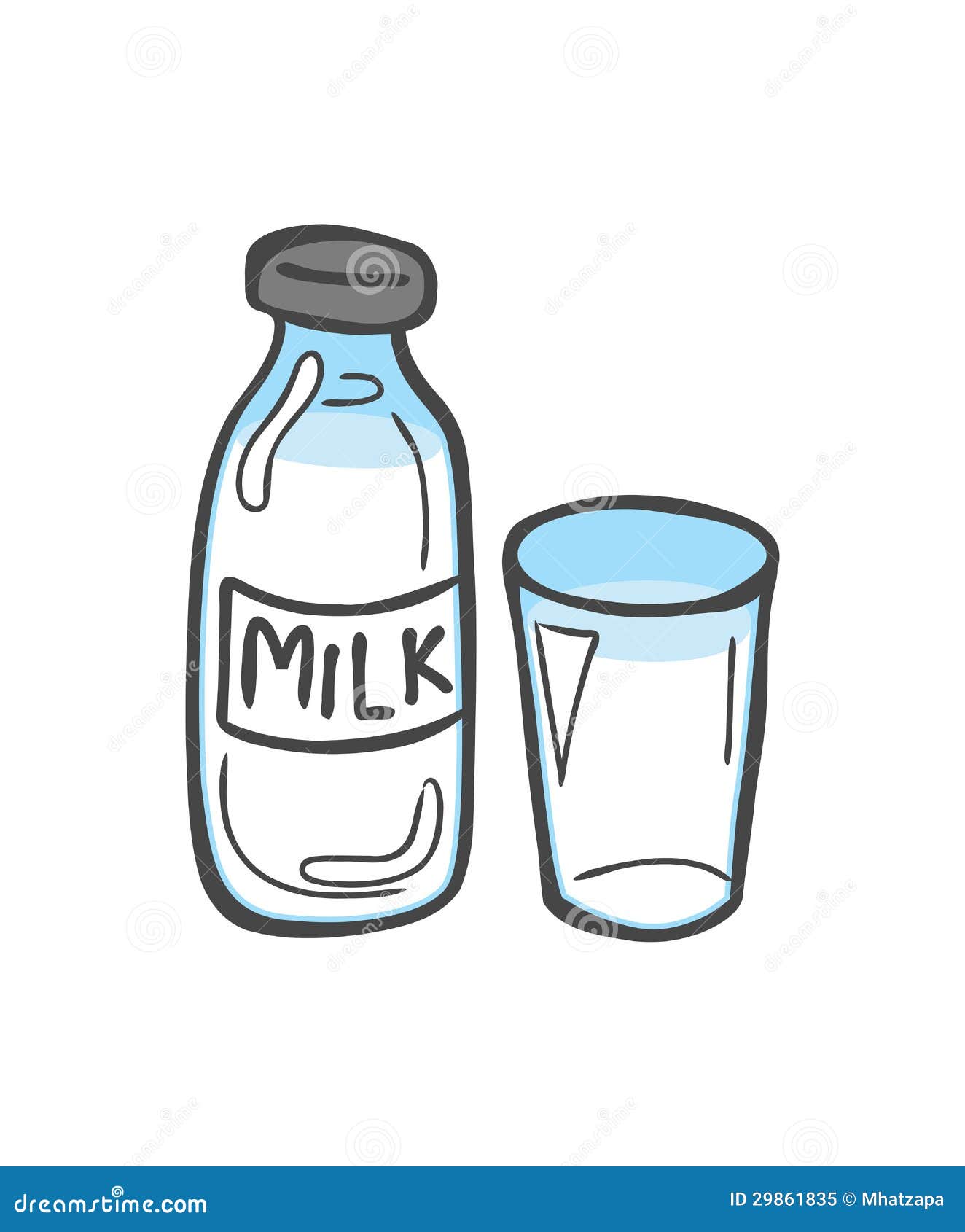 Bottle of milk stock illustration. Illustration of organic - 29861835
