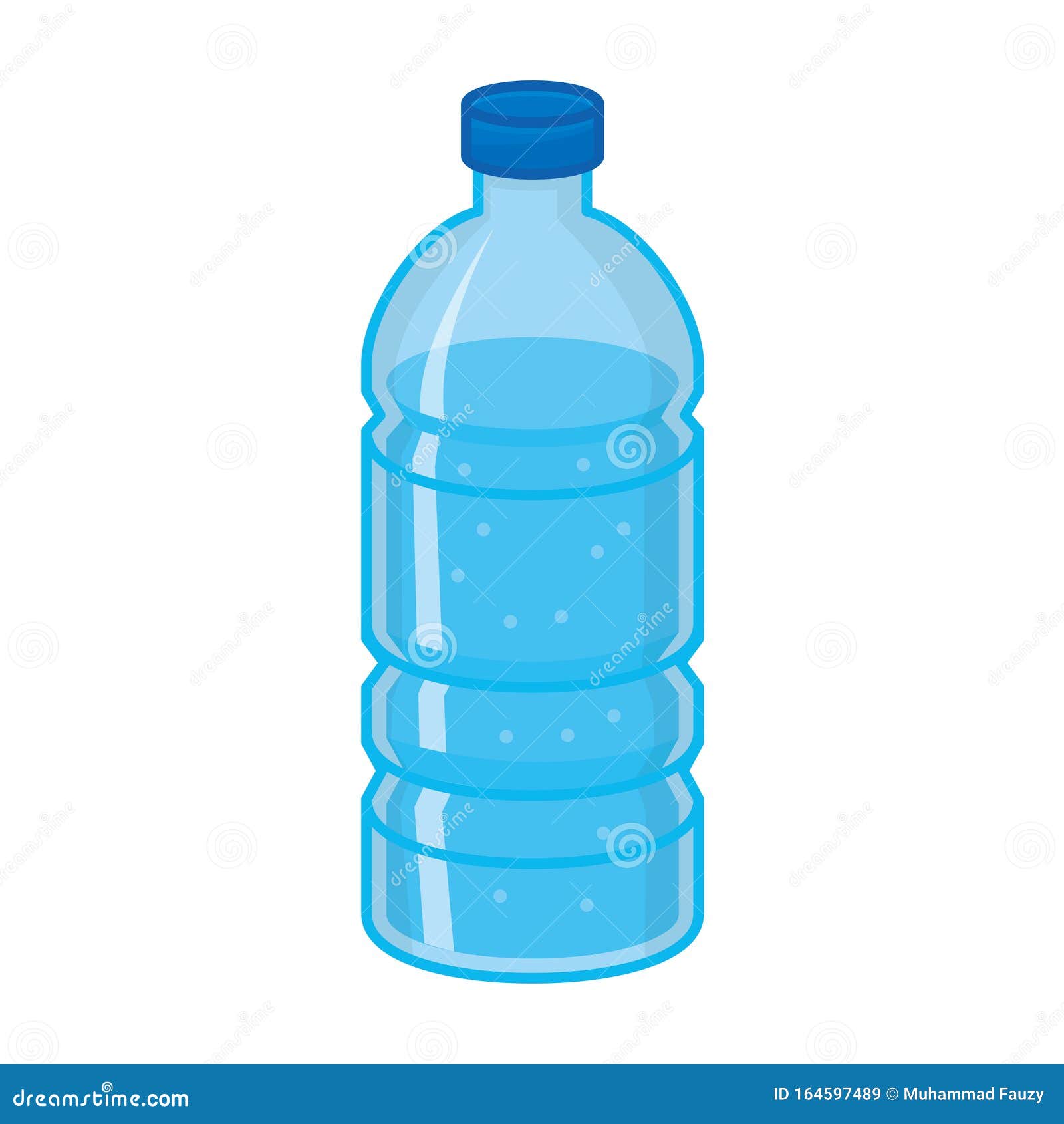 Bottle Of Mineral Water Vector Illustration Isolated On White Background Stock Vector Illustration Of Blue Design 164597489