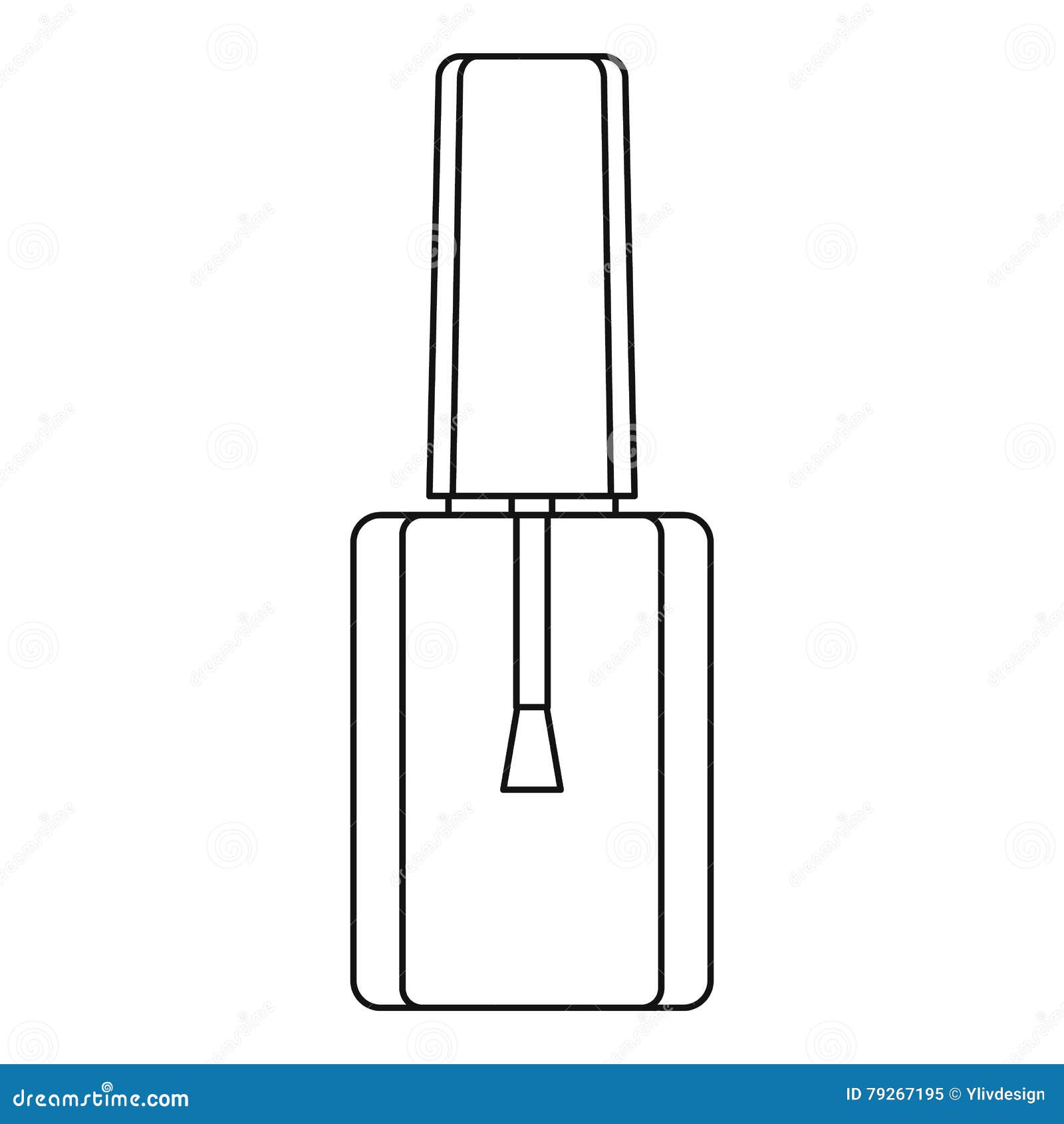 Bottle of Nail Polish Icon, Outline Style Stock Vector - Illustration ...