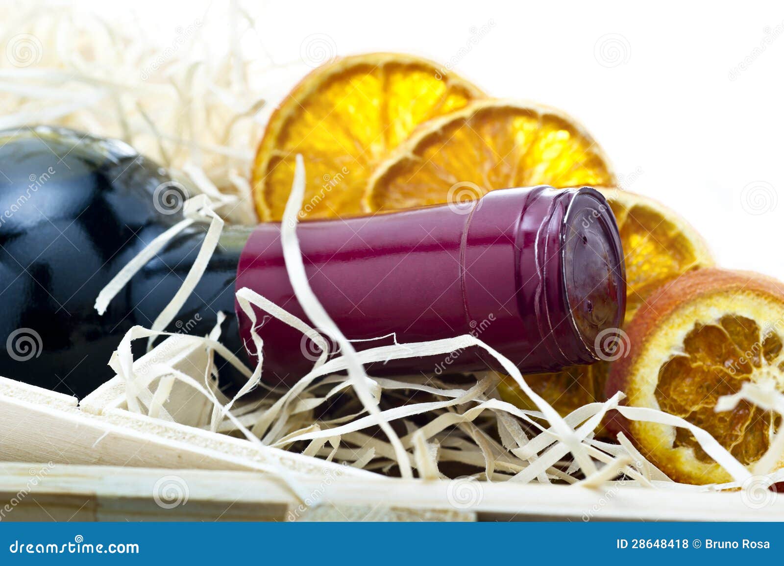 Bottle of Old Red Wine in Gift Wooden Box Stock Photo Image of