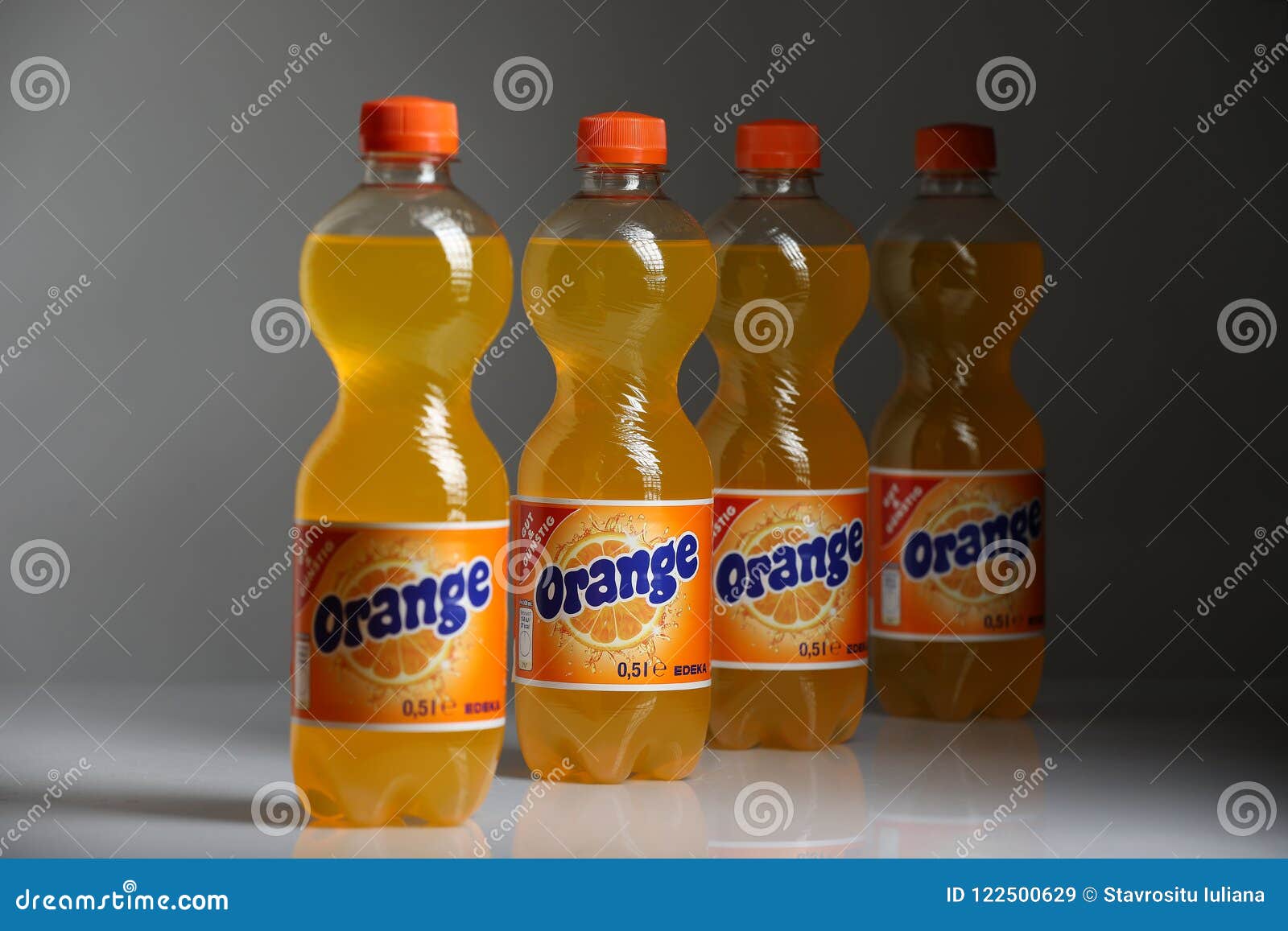 Bottle of Orange Juice from Edeka, German Private Brand Editorial Stock