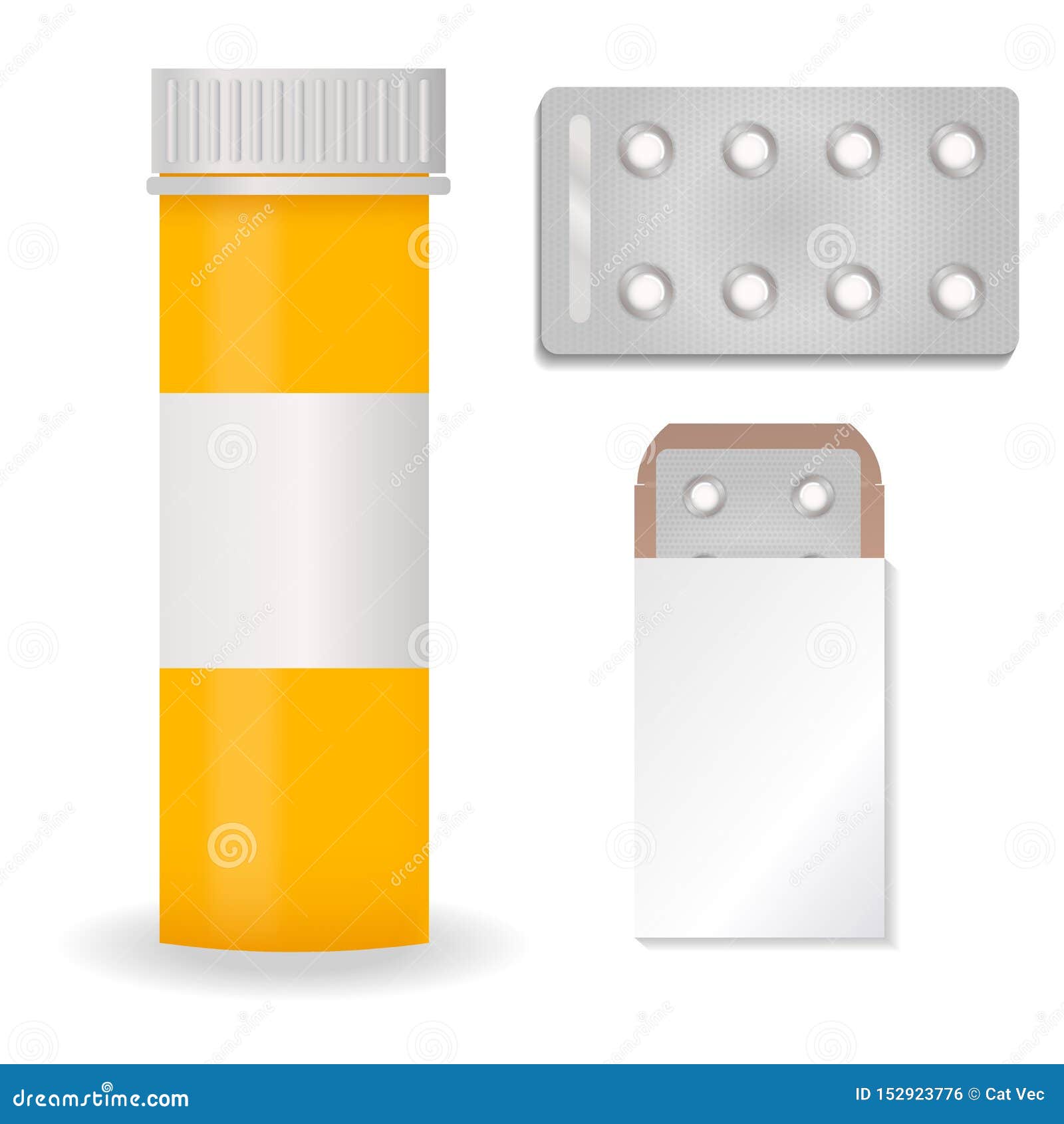 Download Bottle Pack Template Mockup Blank Pharmaceutical Blister ...