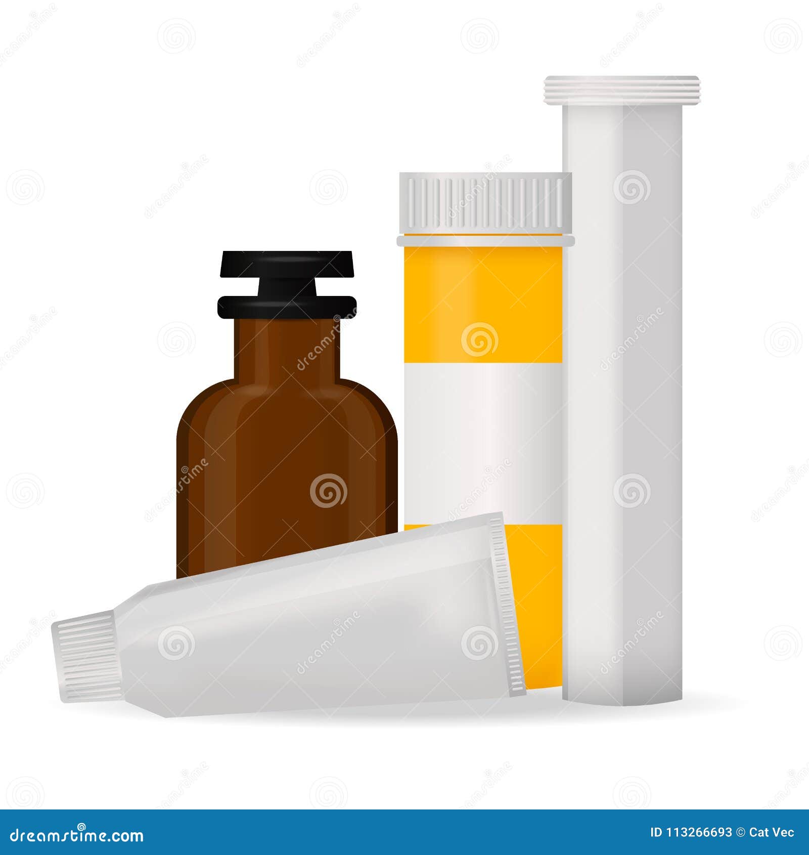 Download Bottle Pack Template Mockup Blank Pharmaceutical Blister ...