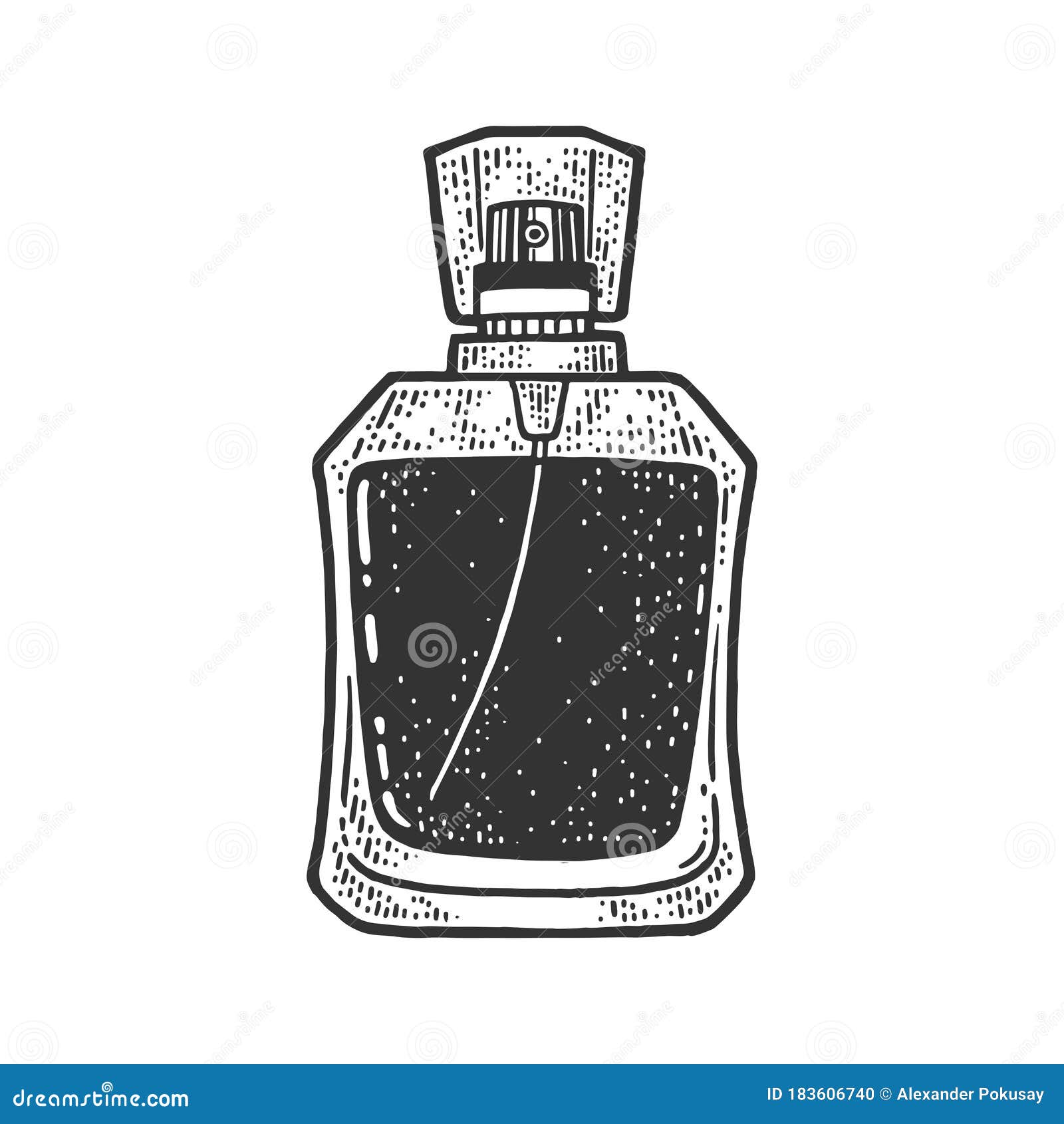 Bottle of Perfume Sketch Vector Illustration Stock Vector ...