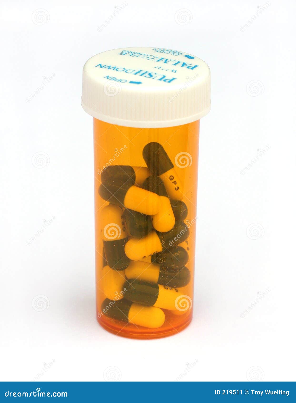 Bottle of pills stock image. Image of medicine, treatment 219511