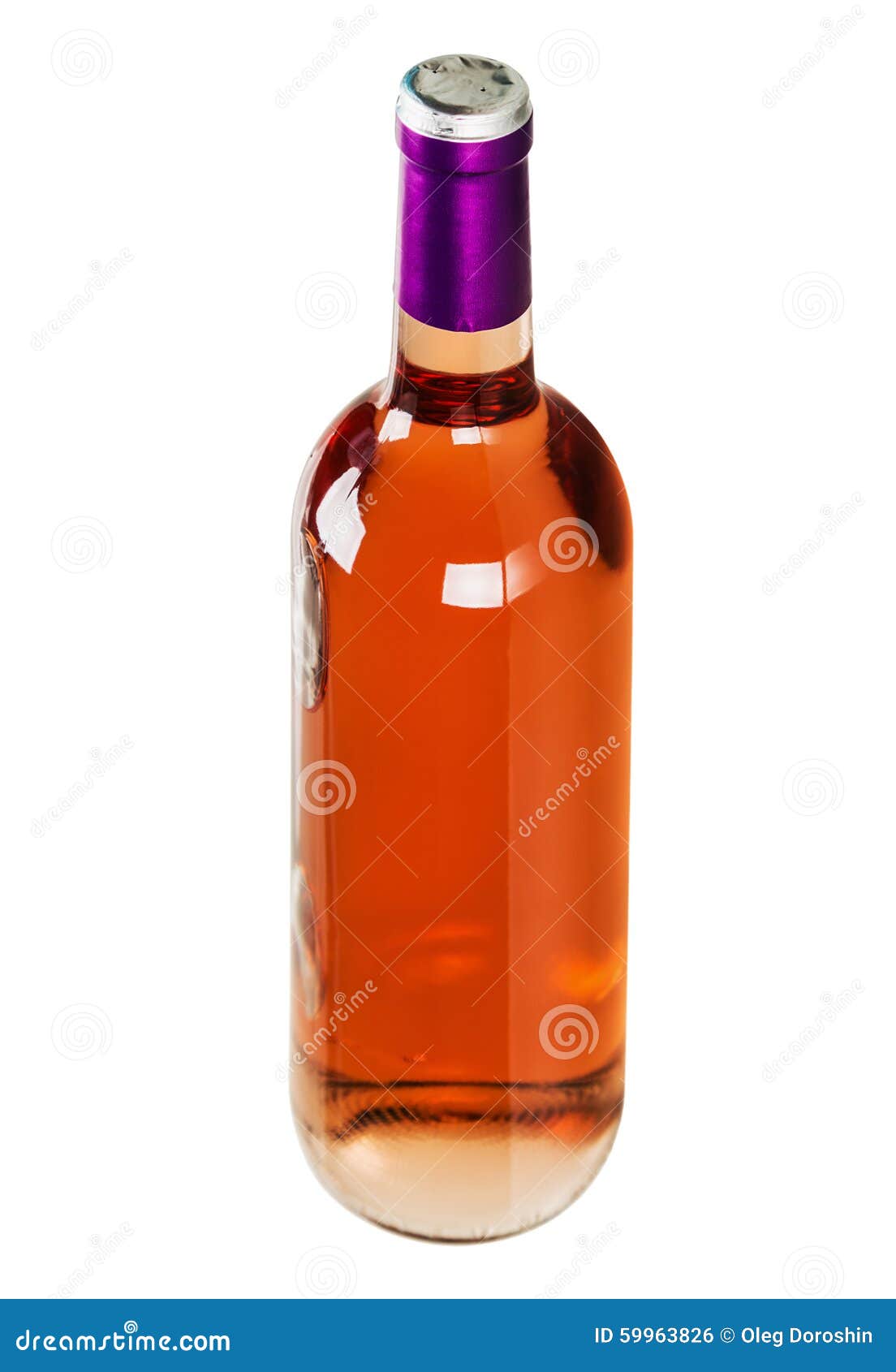 Bottle with pink wine stock photo. Image of liquid, refreshment 59963826