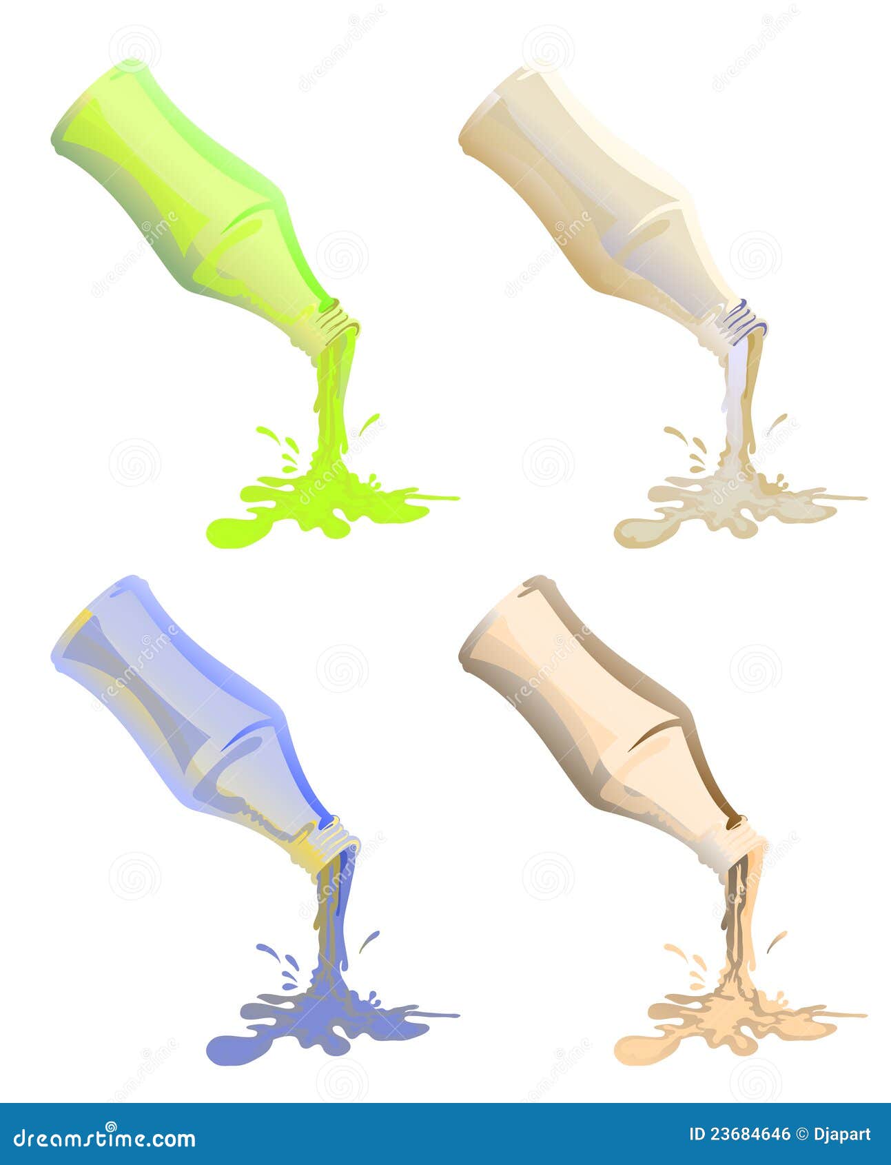 Bottle pouring liquid stock illustration. Illustration of purity 23684646