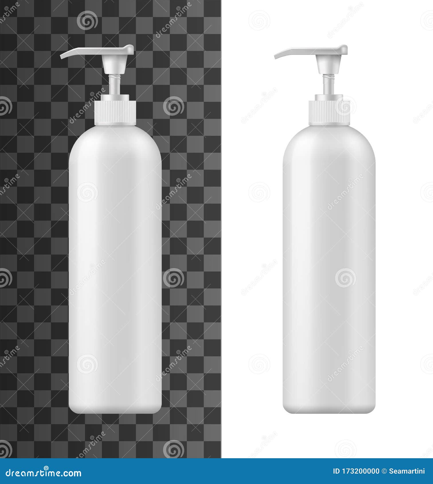 Creed entusiasme Almindeligt Plastic Bottle with Pump Dispenser 3d Mockups Stock Vector - Illustration  of cream, hygiene: 173200000