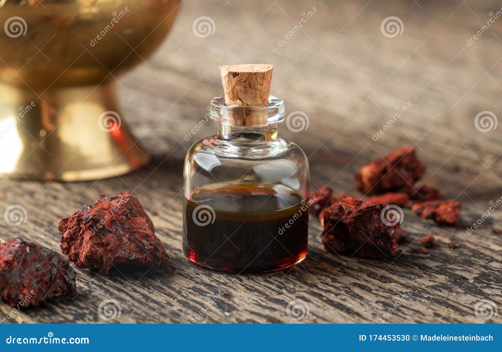 a bottle of sangre de drago oil and resin