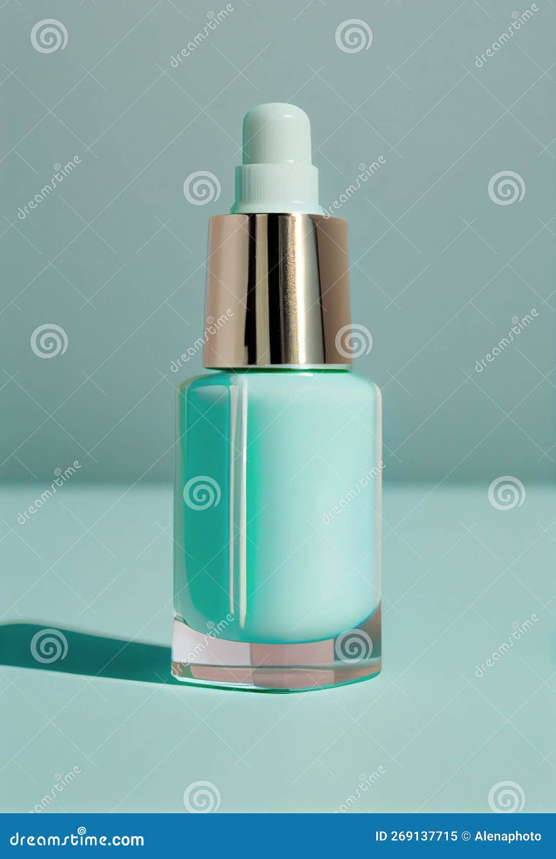 Bottle of Serum on Blue Background Stock Illustration Illustration of