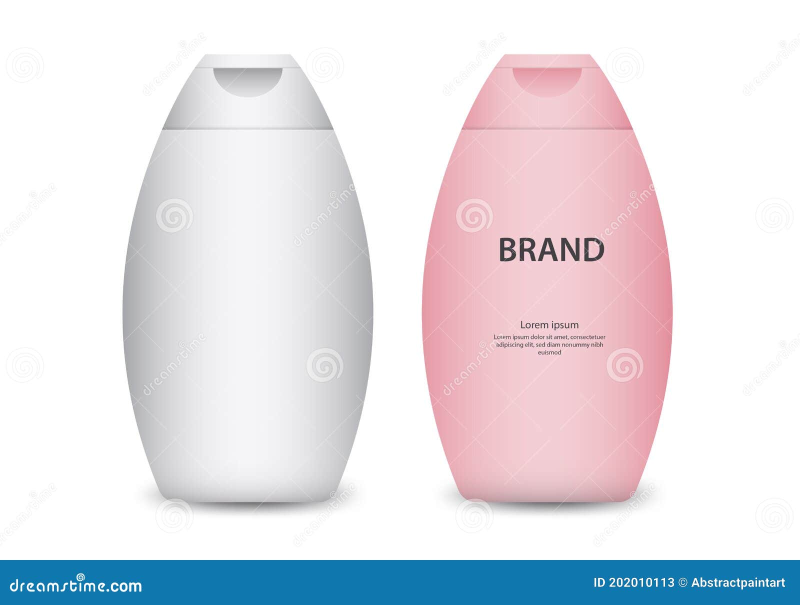 Bottle Shampoo Packaging Isolated Set Vector Illustration, Packaging