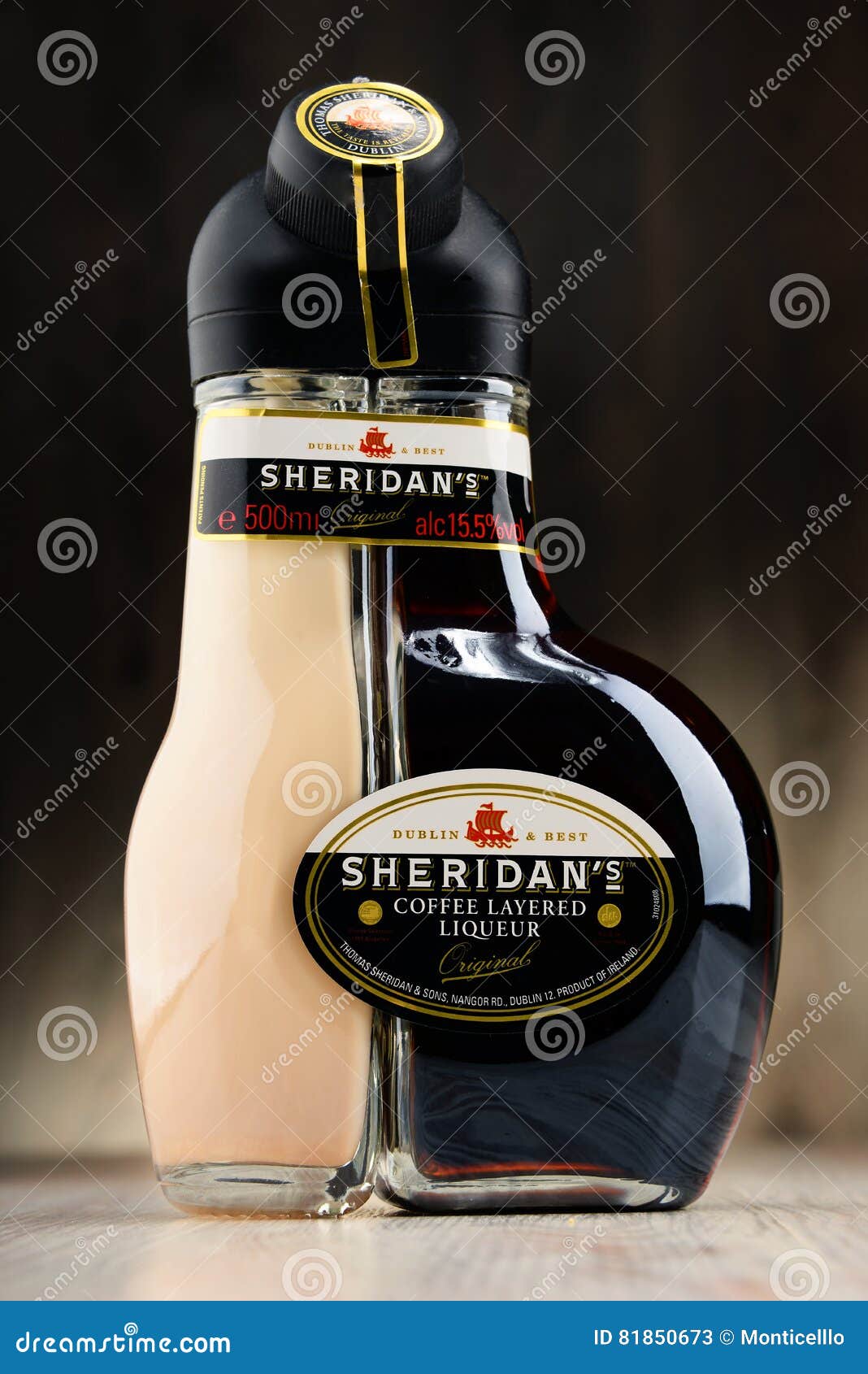 Sheridan's Coffee layered Liqueur Bottle - Empty - 2 Bottles in One
