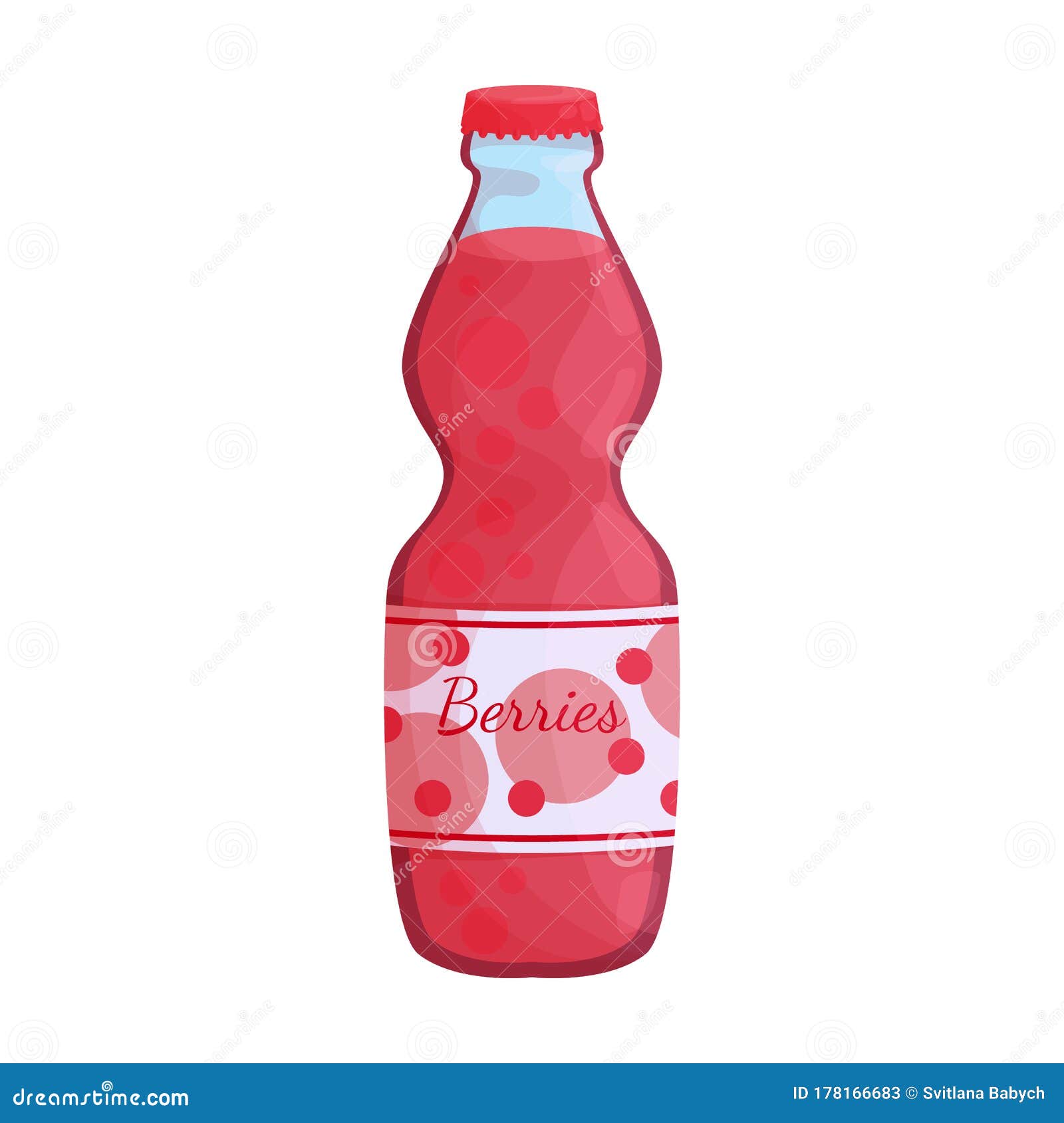 Bottle of Soda Vector Icon.Cartoon Vector Icon Isolated on White