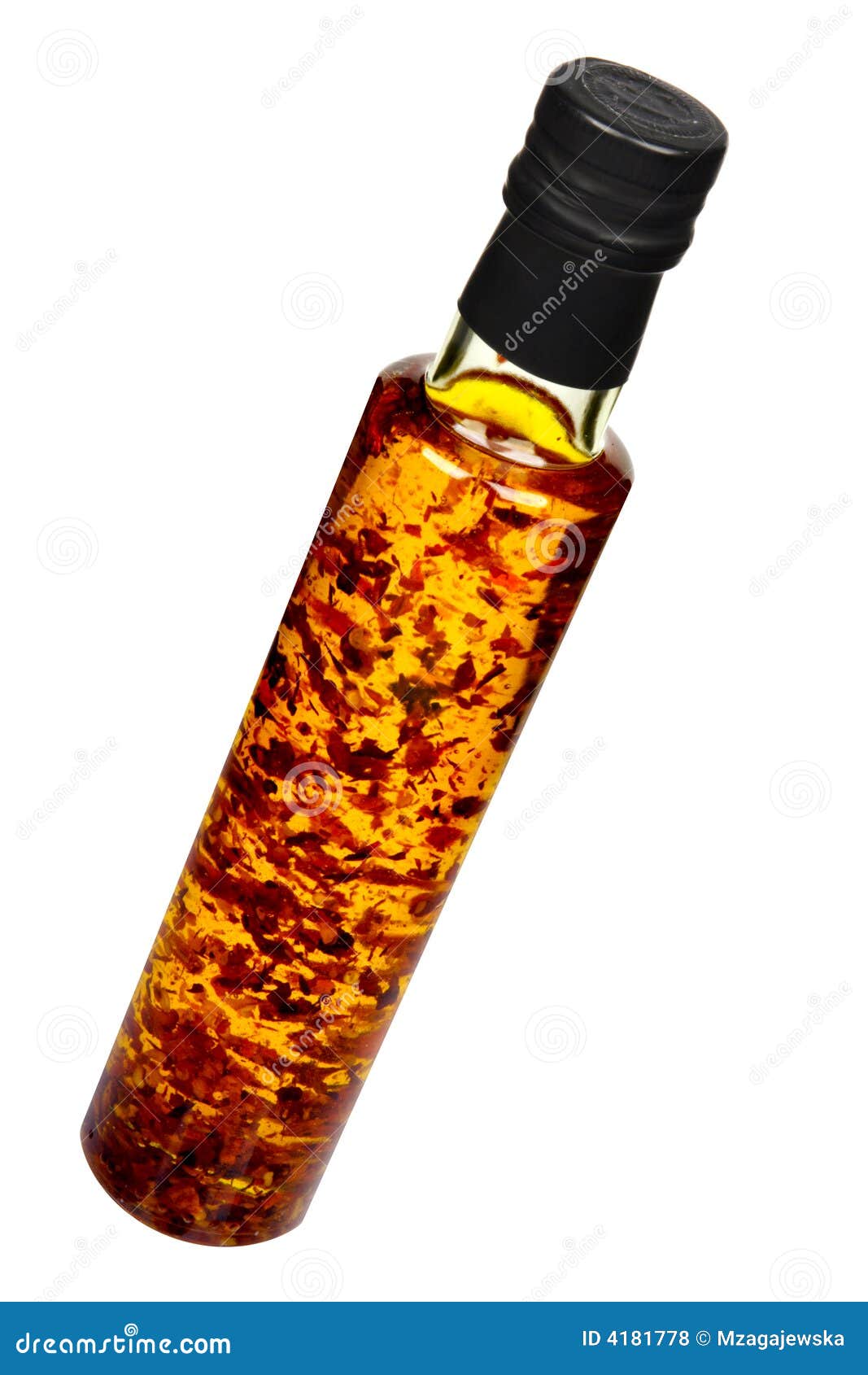 Bottle of spicy olive oil. stock photo. Image of cuisine 4181778