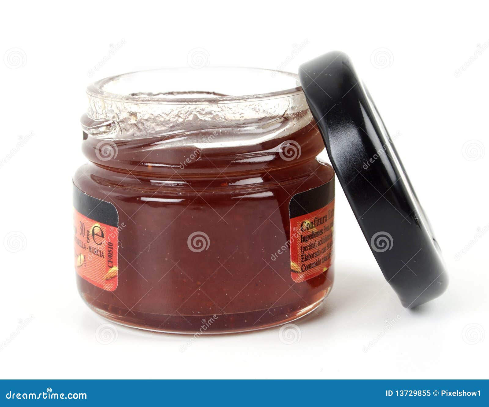 Bottle of strawberry jam stock image. Image of isolated 13729855