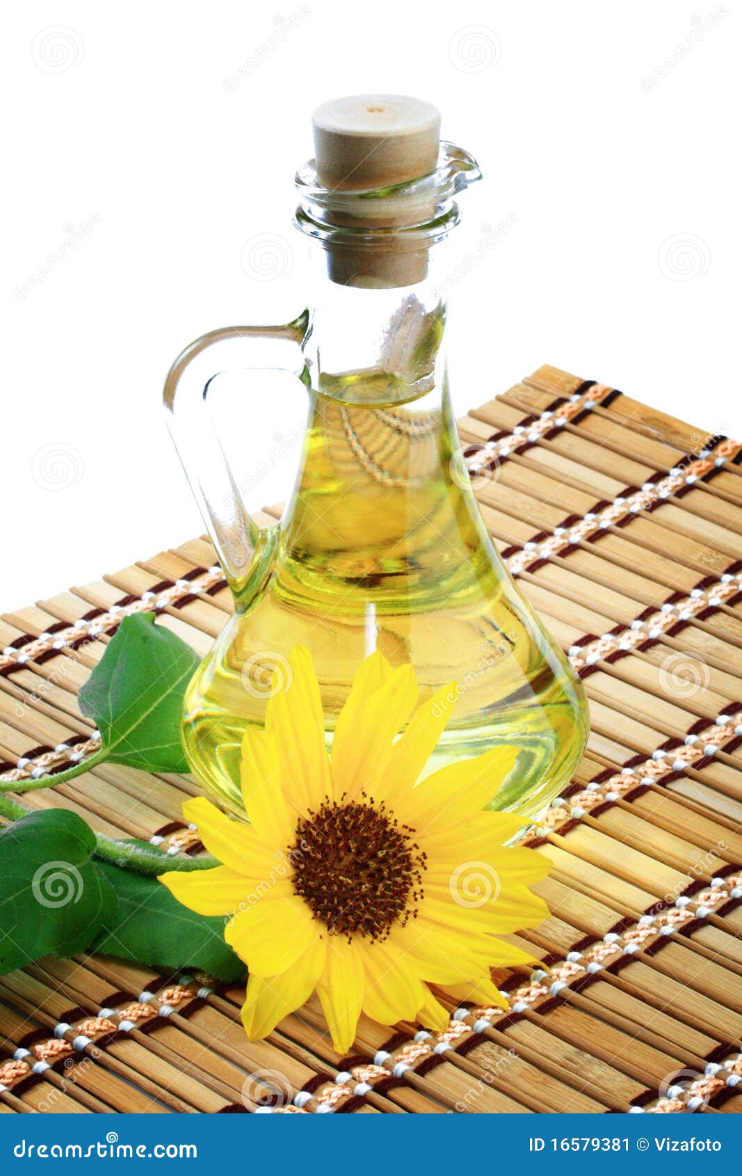 Bottle of sunflower oil stock image. Image of cruet, liquid 16579381