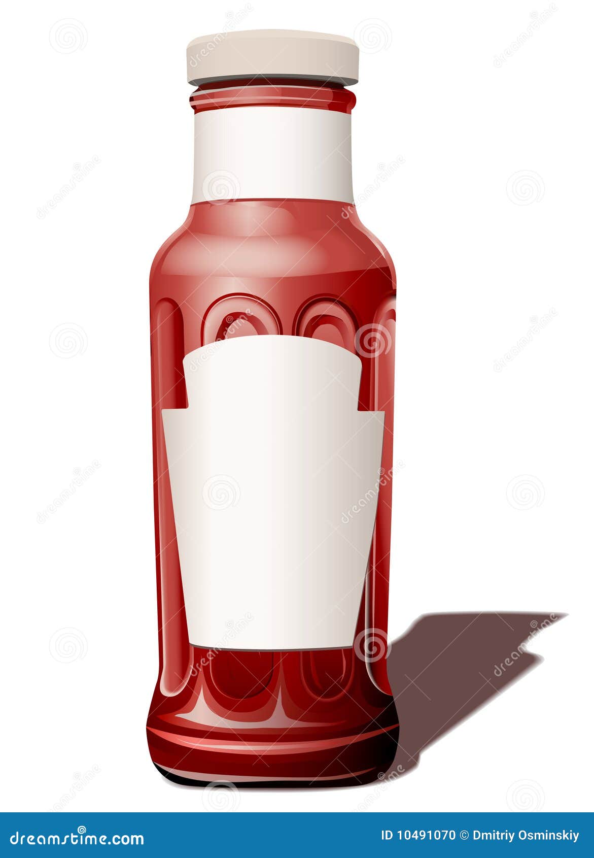 Bottle for a tomato sauce stock vector. Illustration of reflection