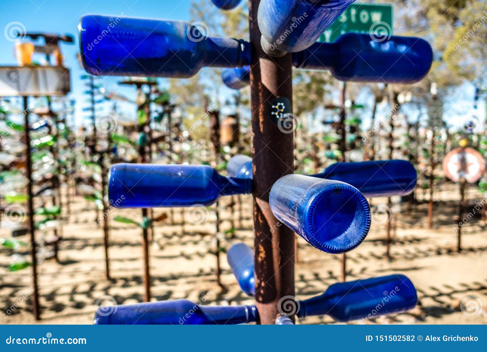 Bottle Tree Ranch on Route 66 California Stock Photo Image of colors