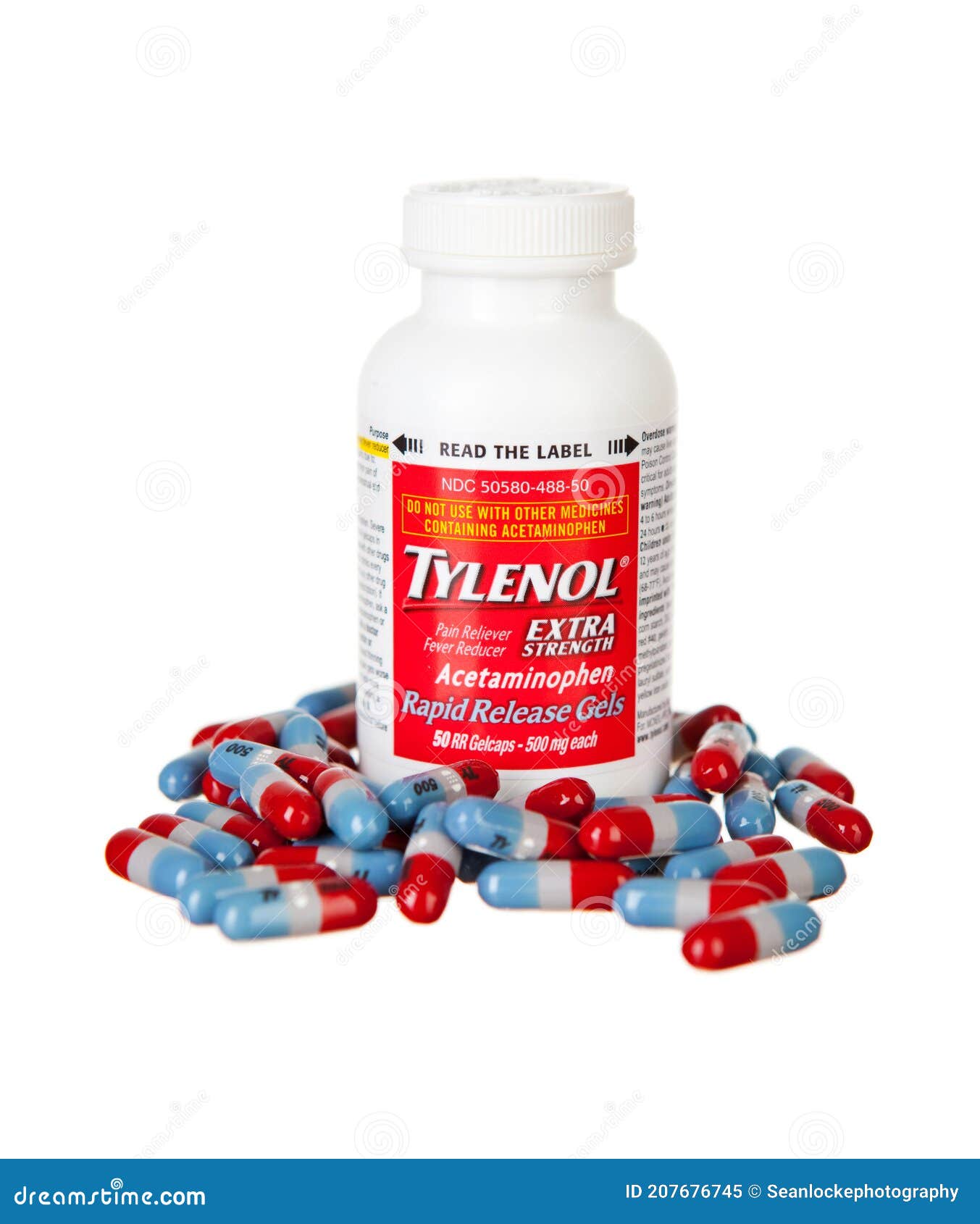 Saint Louis, MO . USA 02.02.2011 Bottle of Tylenol Extra Strength