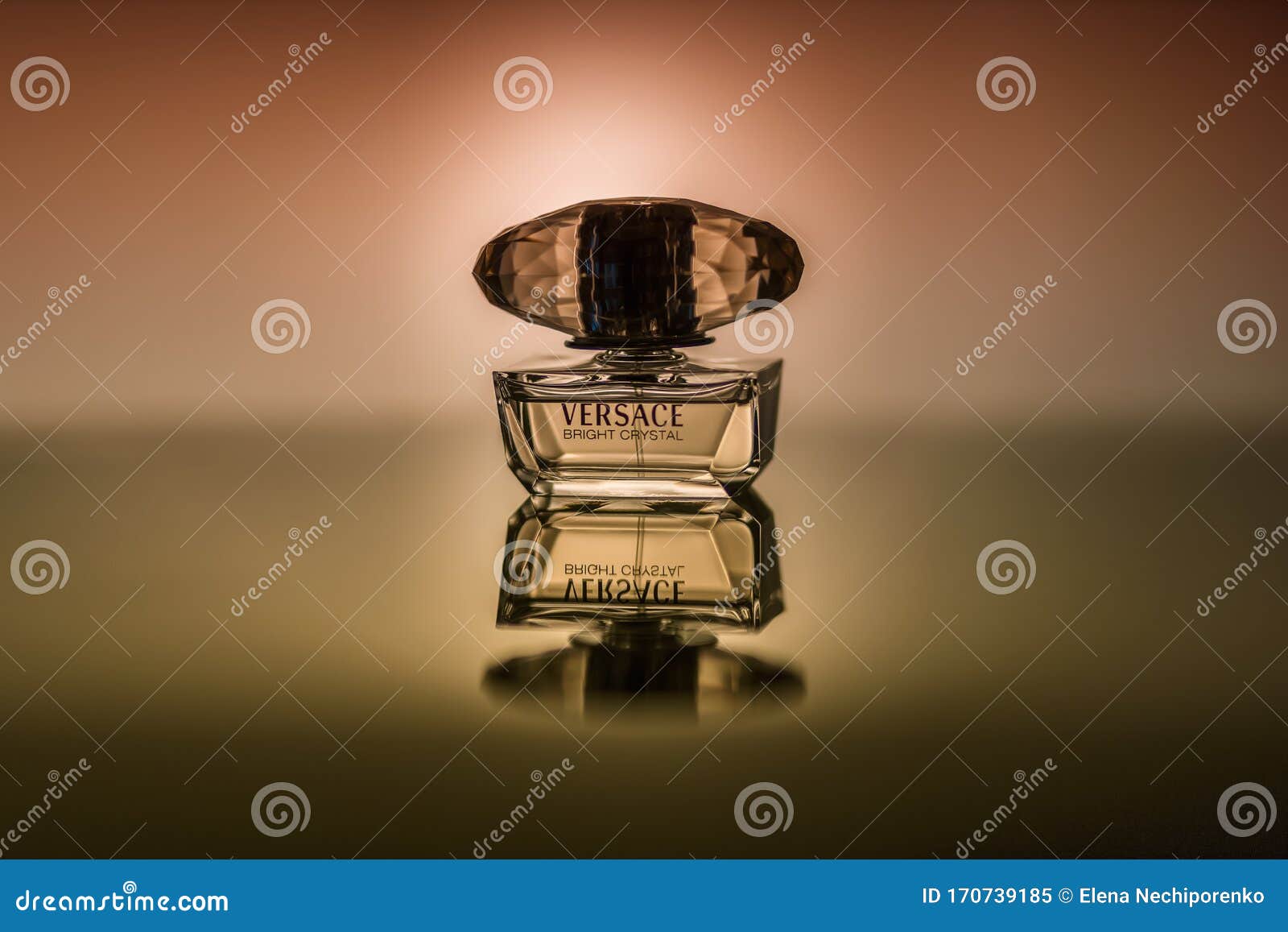 Bottle of Versace Perfume Water. Editorial Image Image of design