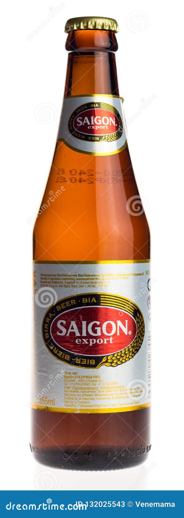 Bottle of Vietnamese Saigon Lager Beer Isolated on White Editorial Stock Photo Image of saigon