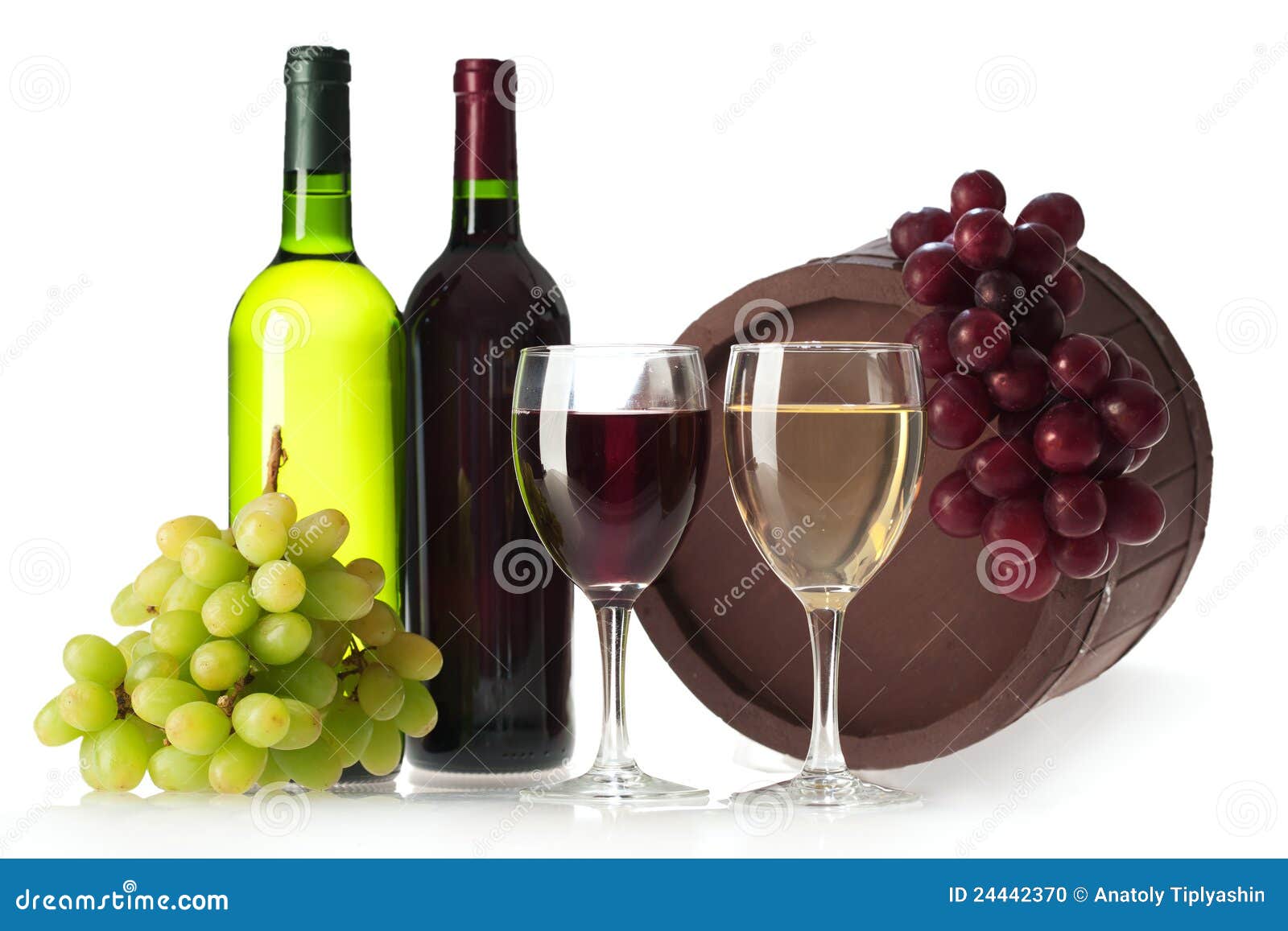Bottle of vine stock photo. Image of cluster, goblet 24442370