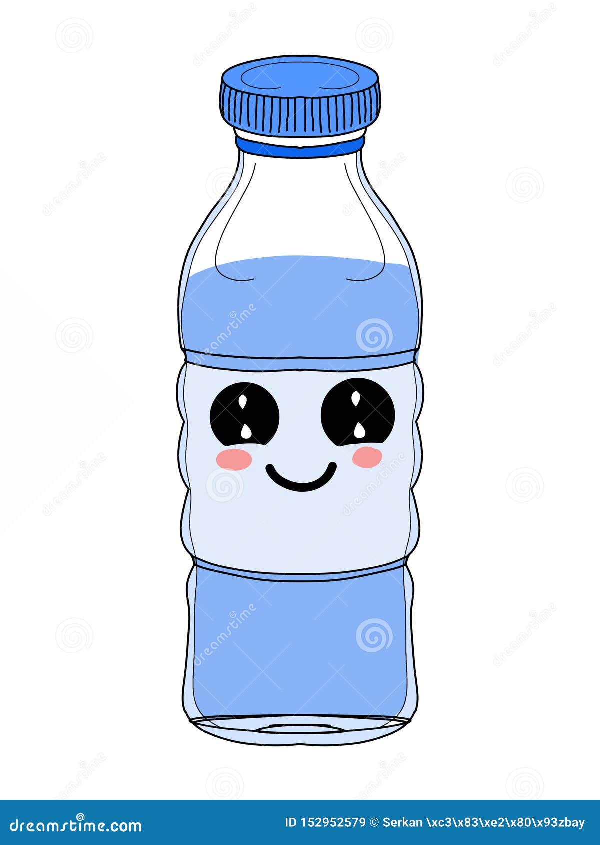 Bottle Cute Kawaii Characters Water Cartoon Illustration Drawing and Banner  Stock Illustration - Illustration of glass, drug: 152952579