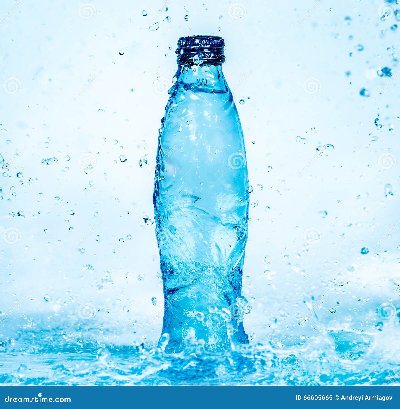 Bottle of water splash stock image. Image of drop, motion 66605665