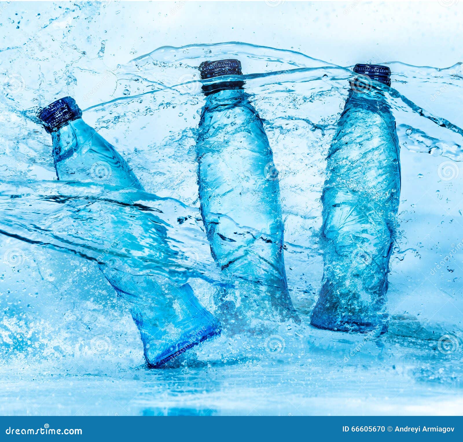 Bottle of water splash stock photo. Image of abstract 66605670