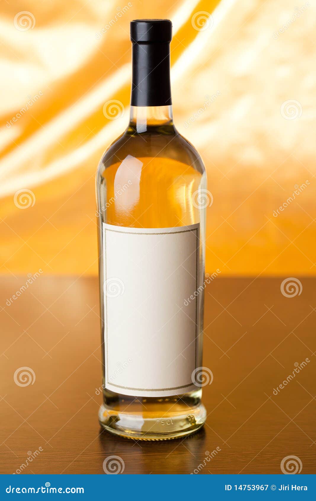 Bottle of white wine stock image. Image of drinking, close 14753967