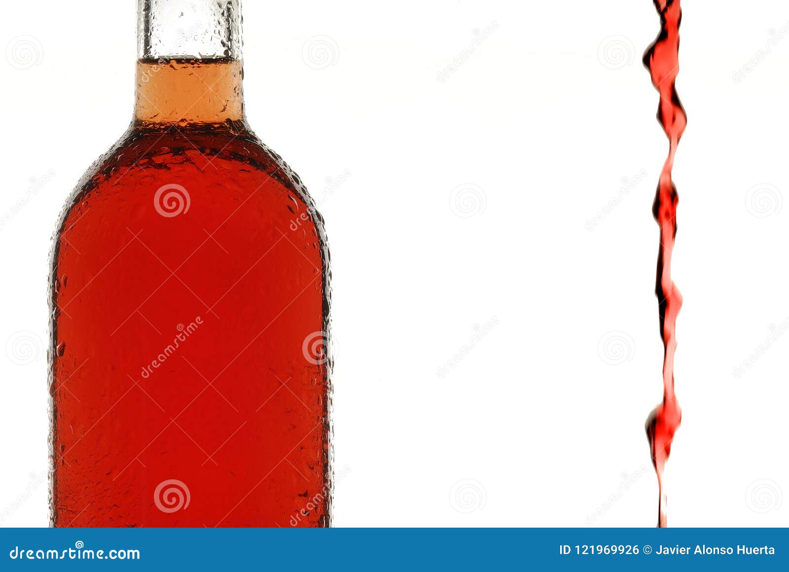 bottle of wine, backlight, white background, rose wine, wine, liquid