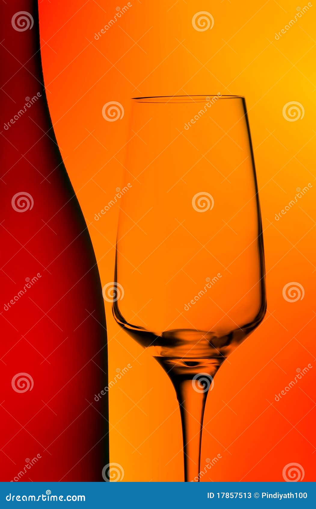 Bottle and Wine Glass Abstract Stock Image Image of transparent