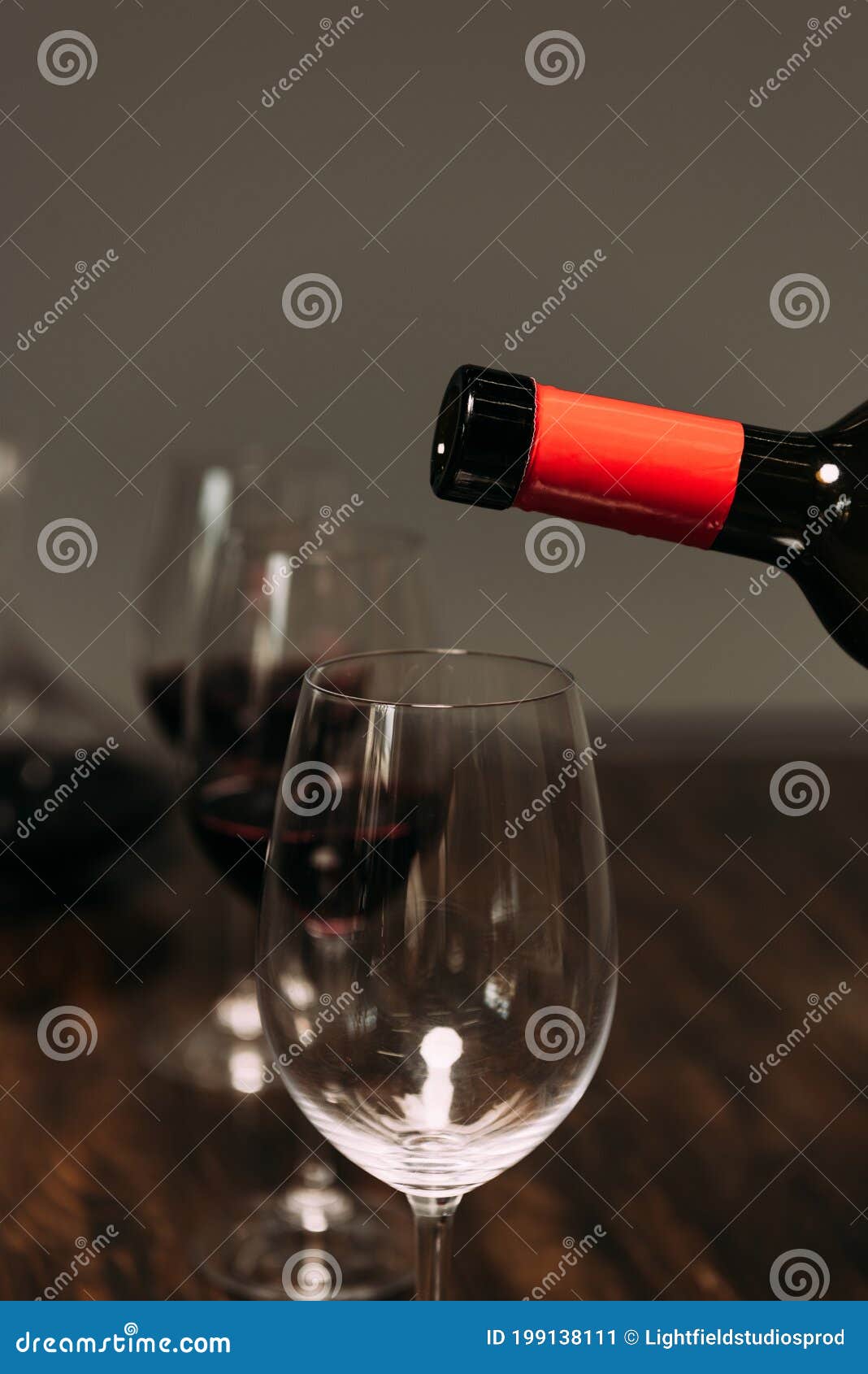 Bottle of Wine and Wine Glasses Stock Image Image of drinks
