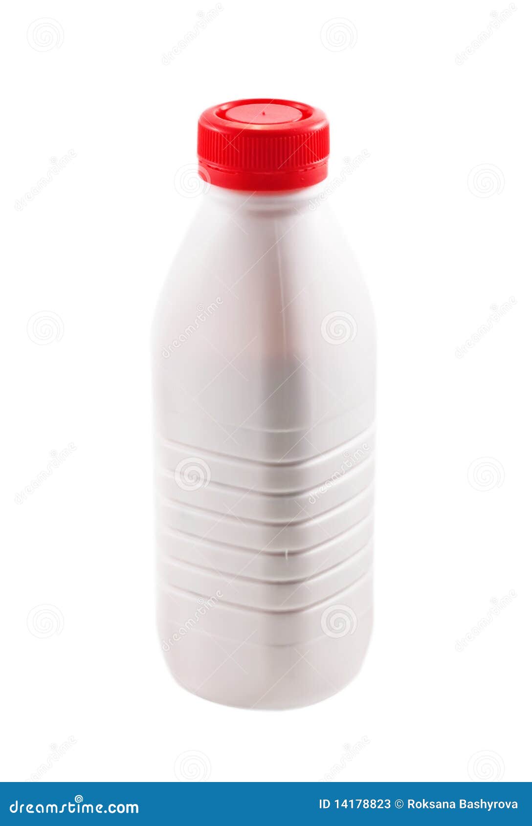 Bottle with Yogurt on White Stock Image Image of bottle, milky 14178823