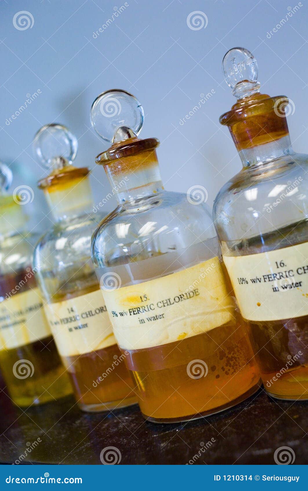 Bottled Laboratory Chemicals Stock Photo Image of experiment, solutions 1210314