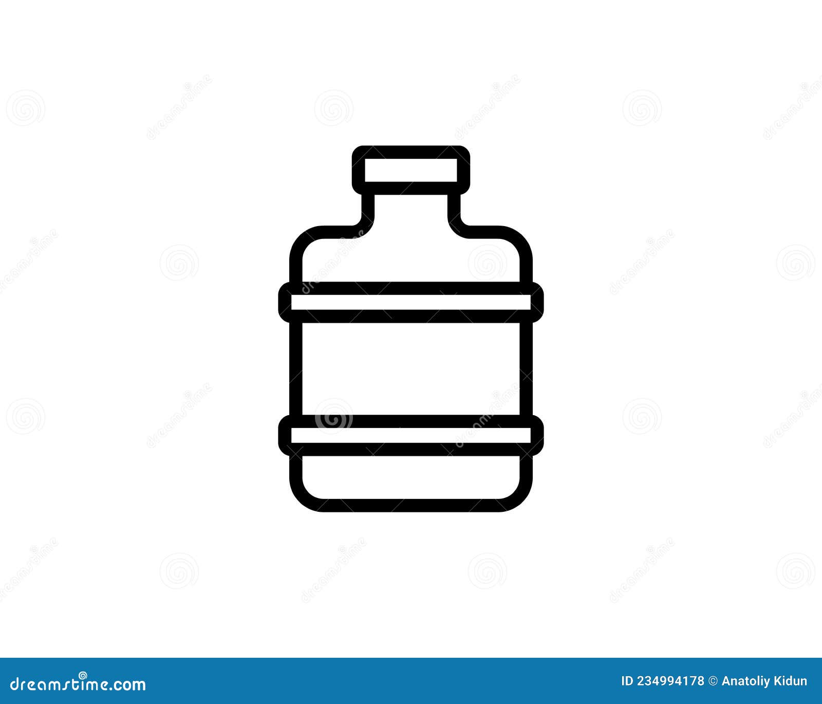 Bottled Water for Water Cooler Line Icon. Big Bottle of Water Vector ...