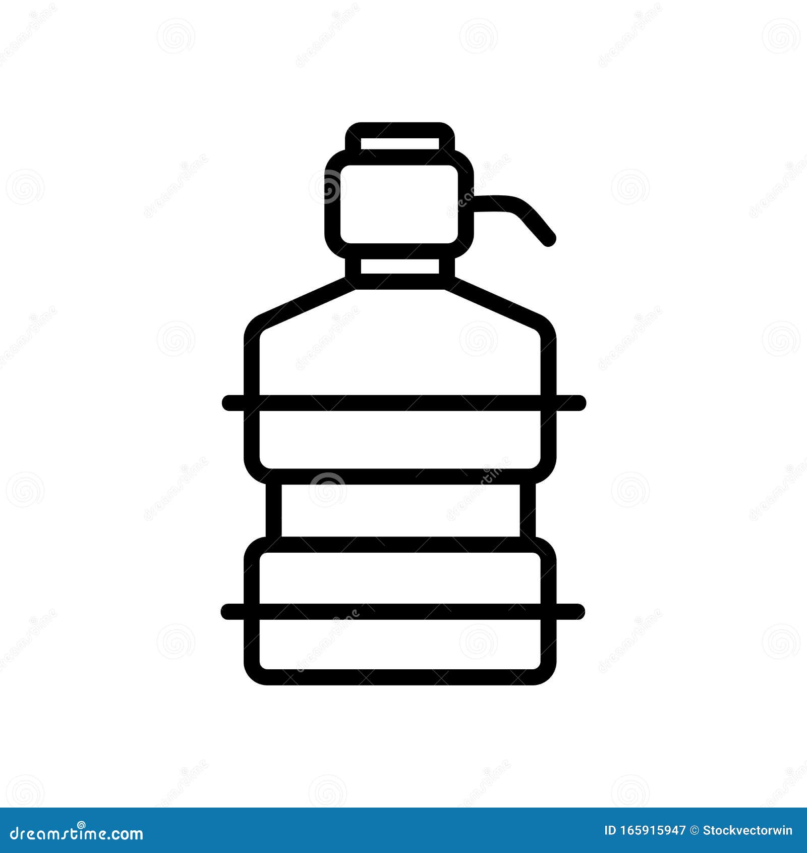 Bottled Water is a Pure Vector Icon. Isolated Contour Symbol ...