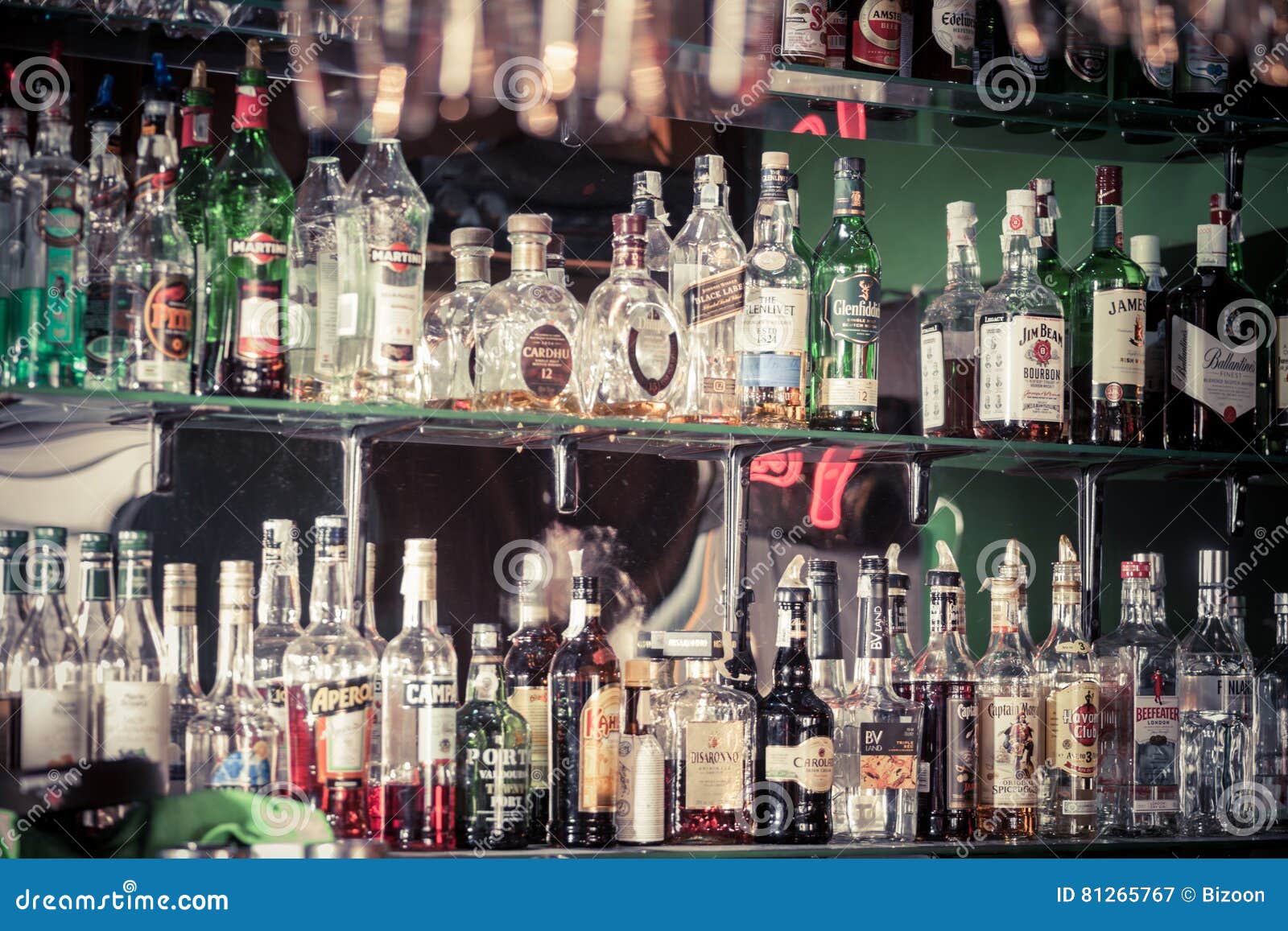 Bottles of alcohol editorial photography. Image of refreshment 81265767