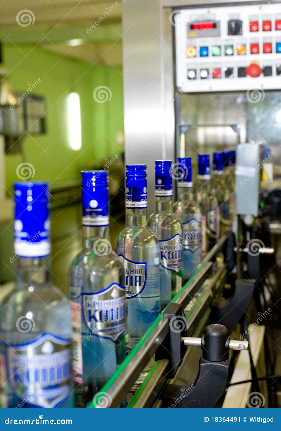 Bottles of Alcohol Drinks on Conveyor Editorial Photo Image of