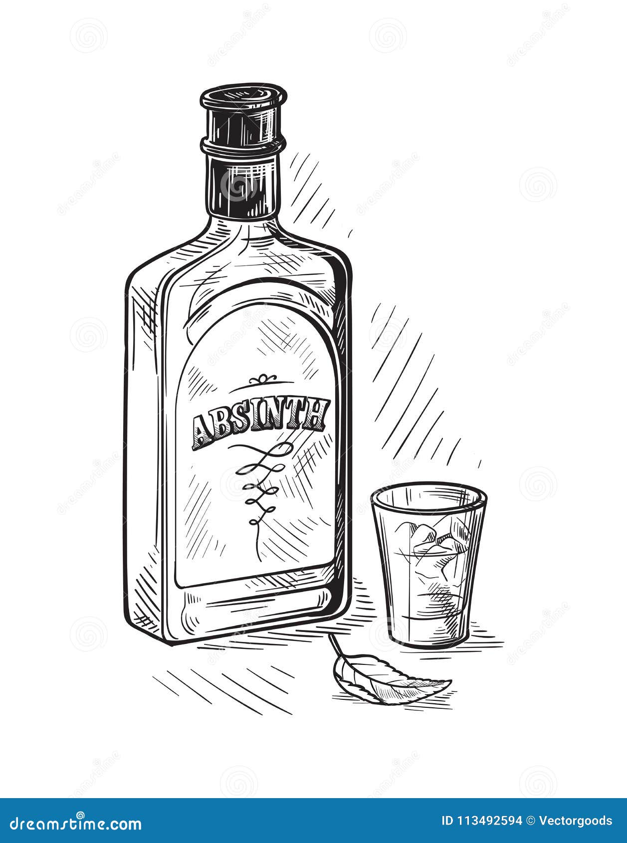Bottles for alcohol sketch stock vector. Illustration of drink 113492594