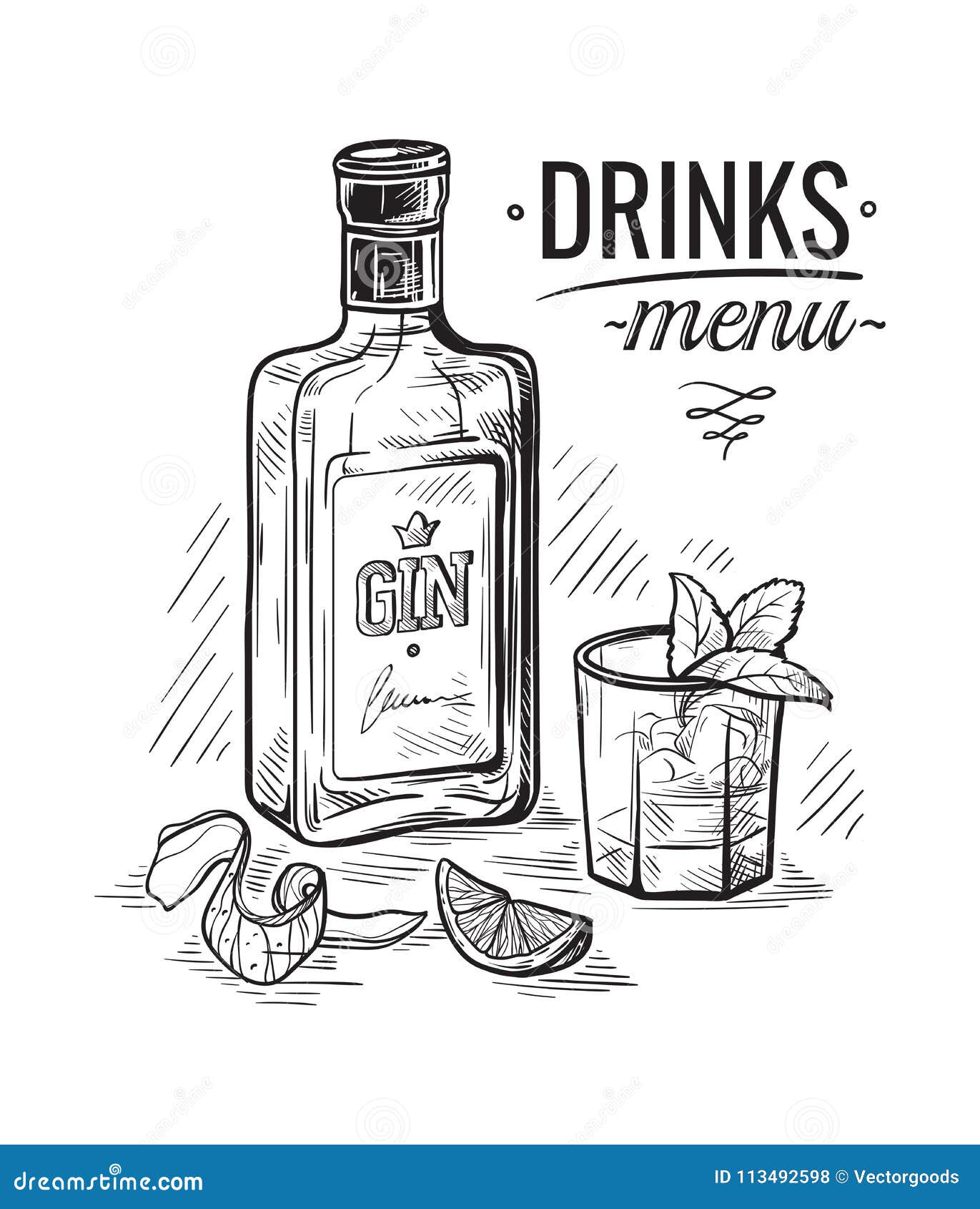 Bottles for alcohol sketch stock vector. Illustration of distillate