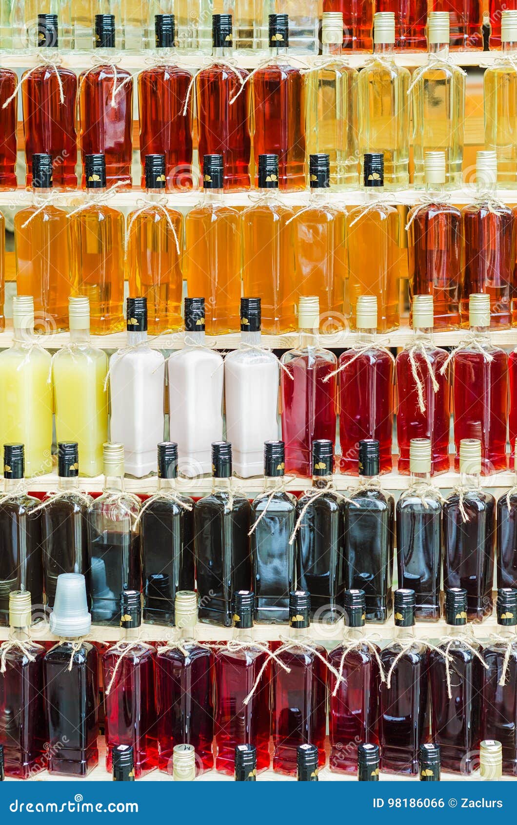 Bottles of Alcoholic Beverages Stock Photo Image of booze, isolated