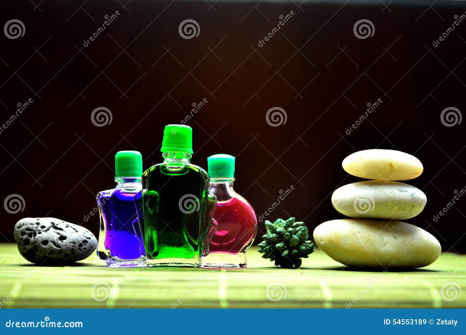 Bottles with Colored Aroma Oils Stock Image Image of fire, corked