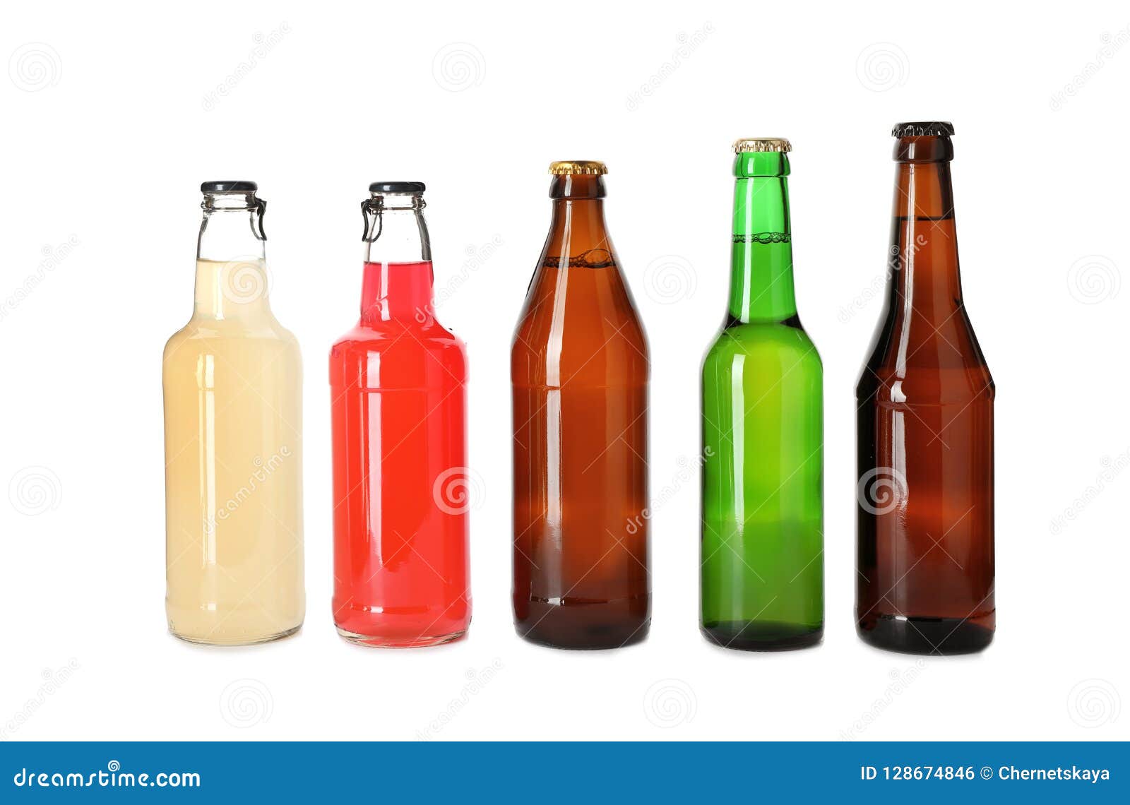 Bottles with Different Alcoholic Drinks Stock Photo Image of booze