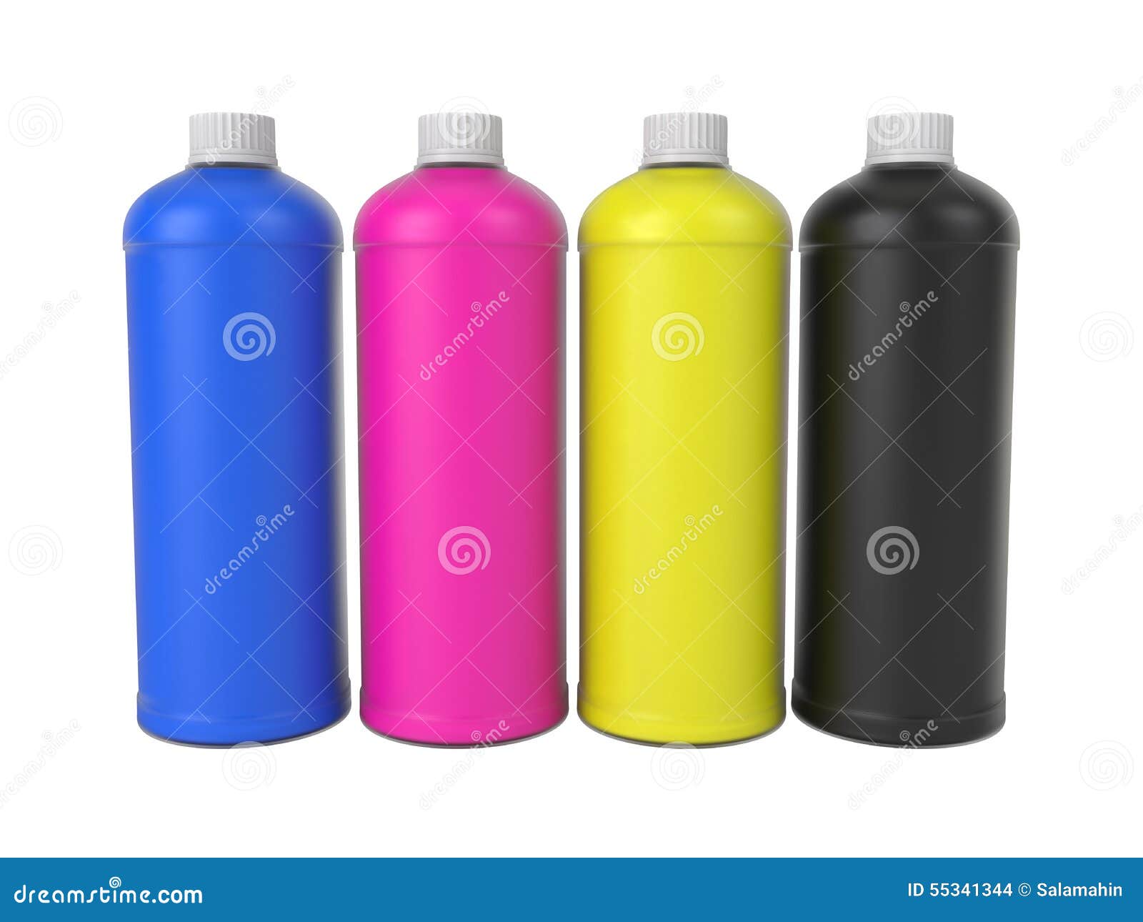 Bottles of ink stock photo. Image of yellow, colorful 55341344